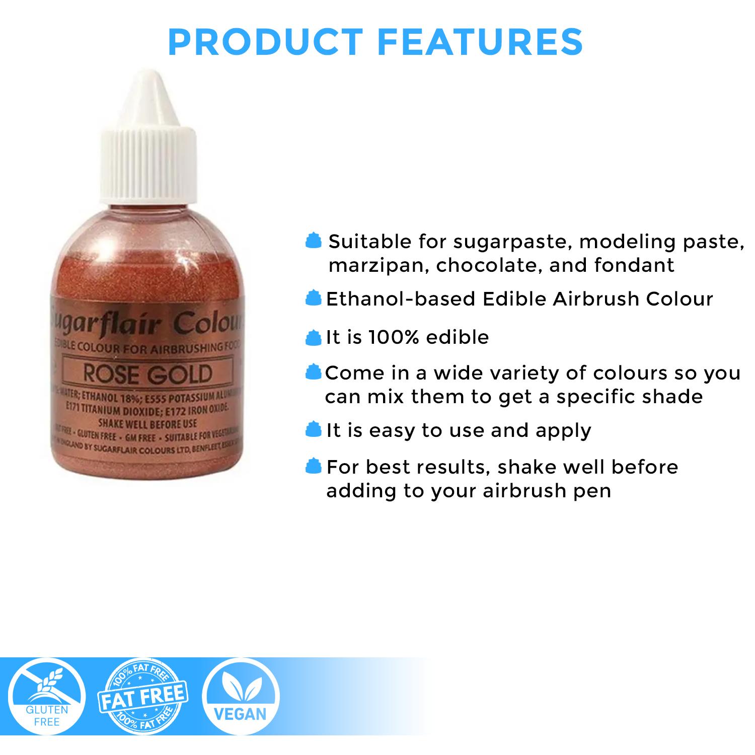 SUGARFLAIR ROSE GOLD AIRBRUSH LIQUID 60MLS