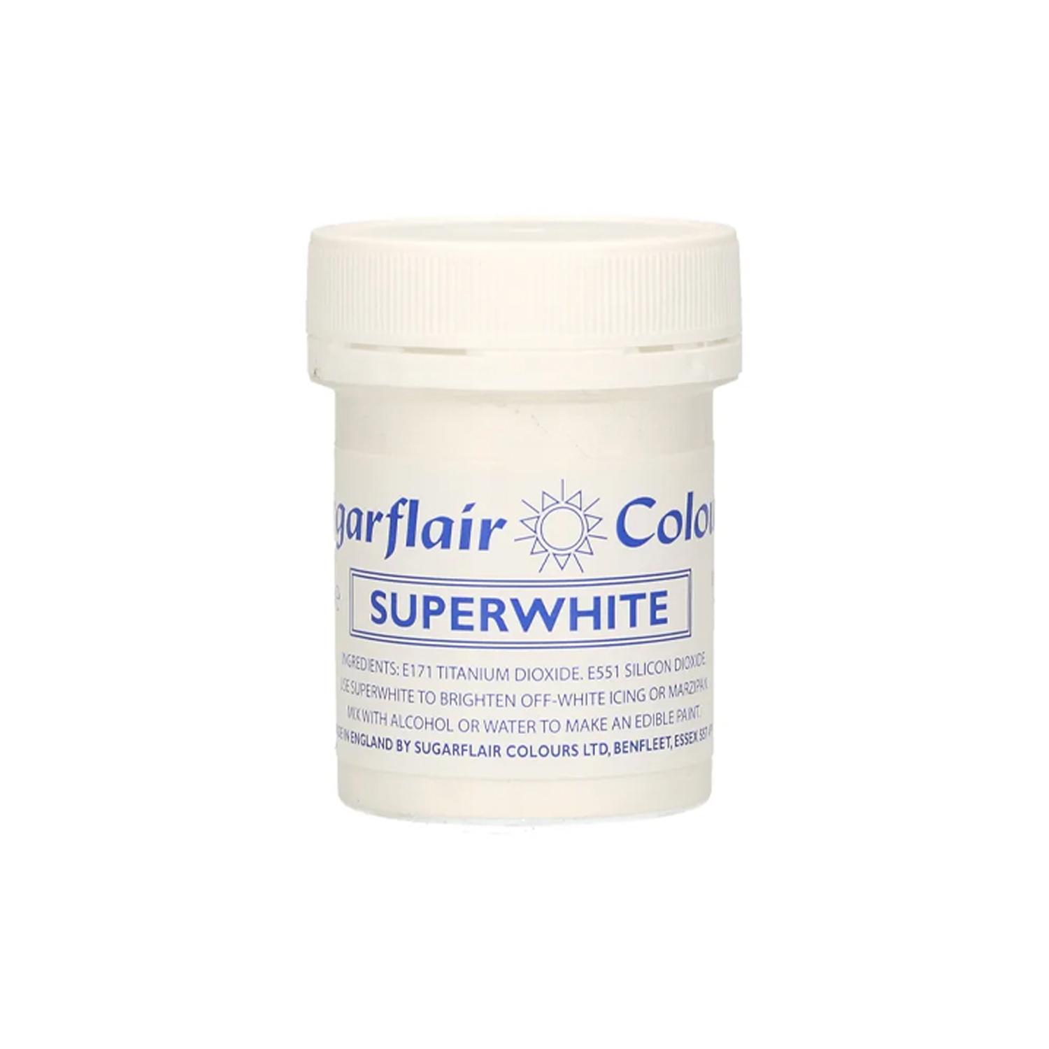 SUGARFLAIR COLOURS SUPER WHITE ICING WHITENER 20G (POWDER)
