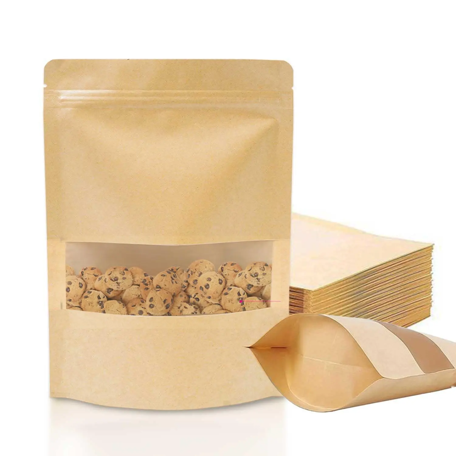 20*30CM 1KG BROWN ZIPLOCK BAG