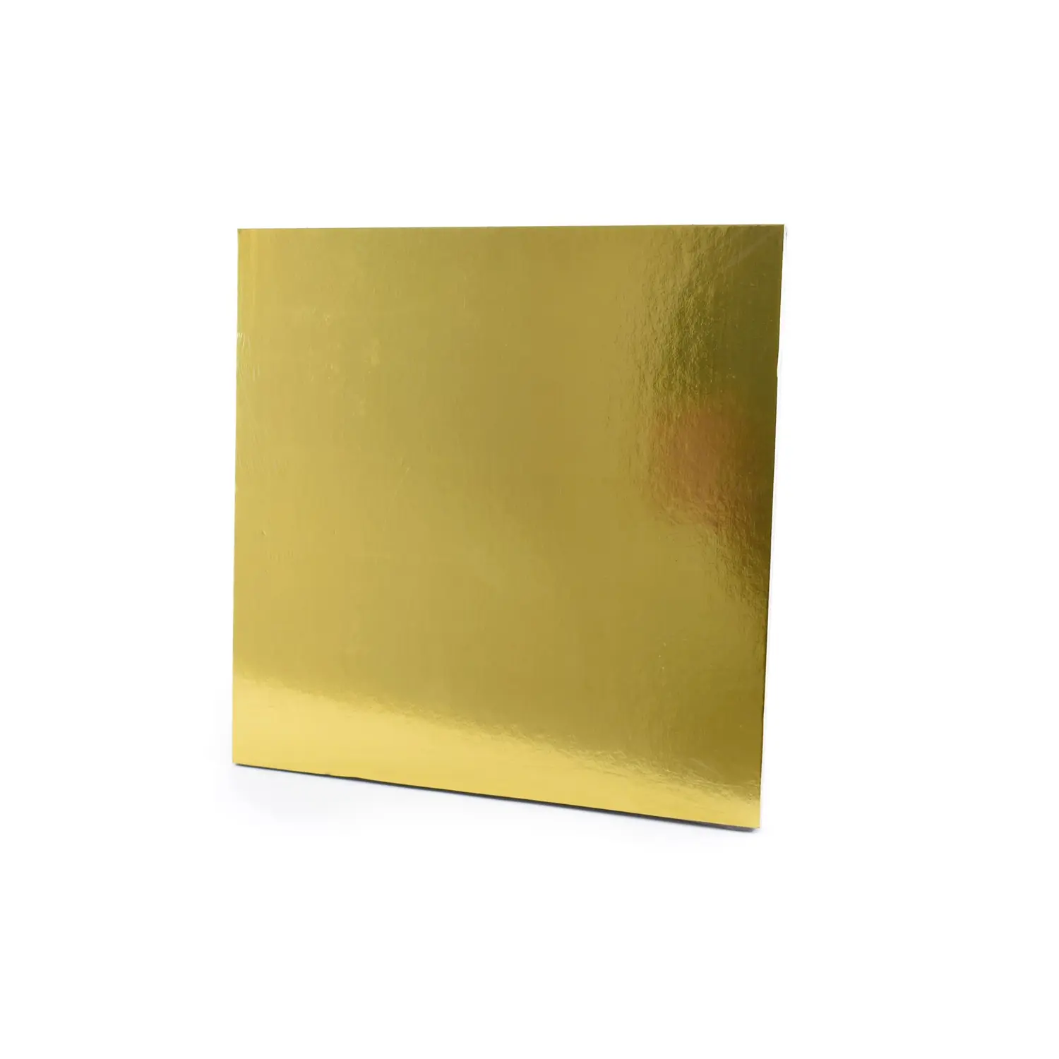 1KG THIN 10 INCH SQUARE SMOOTH GOLD CAKE BOARD
