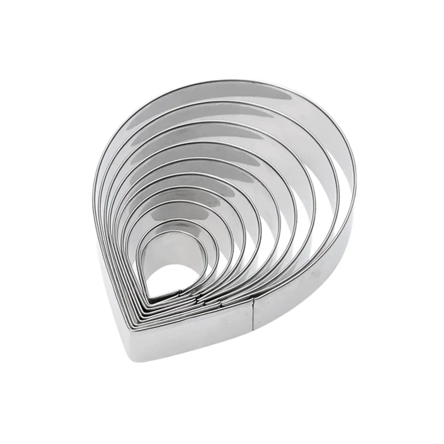 10PCS STAINLESS STEEL ROSE PETAL METALLIC CUTTER
