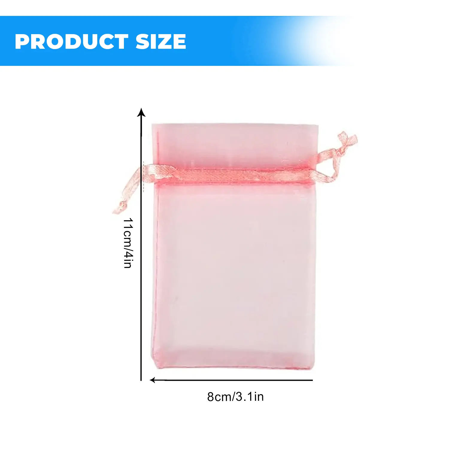 12 X 9 CM ORGANZA BAGS CLOTH CORAL PINK DRAWSTRING FAVOUR POUCHES PRECUT FREE PACK NETS