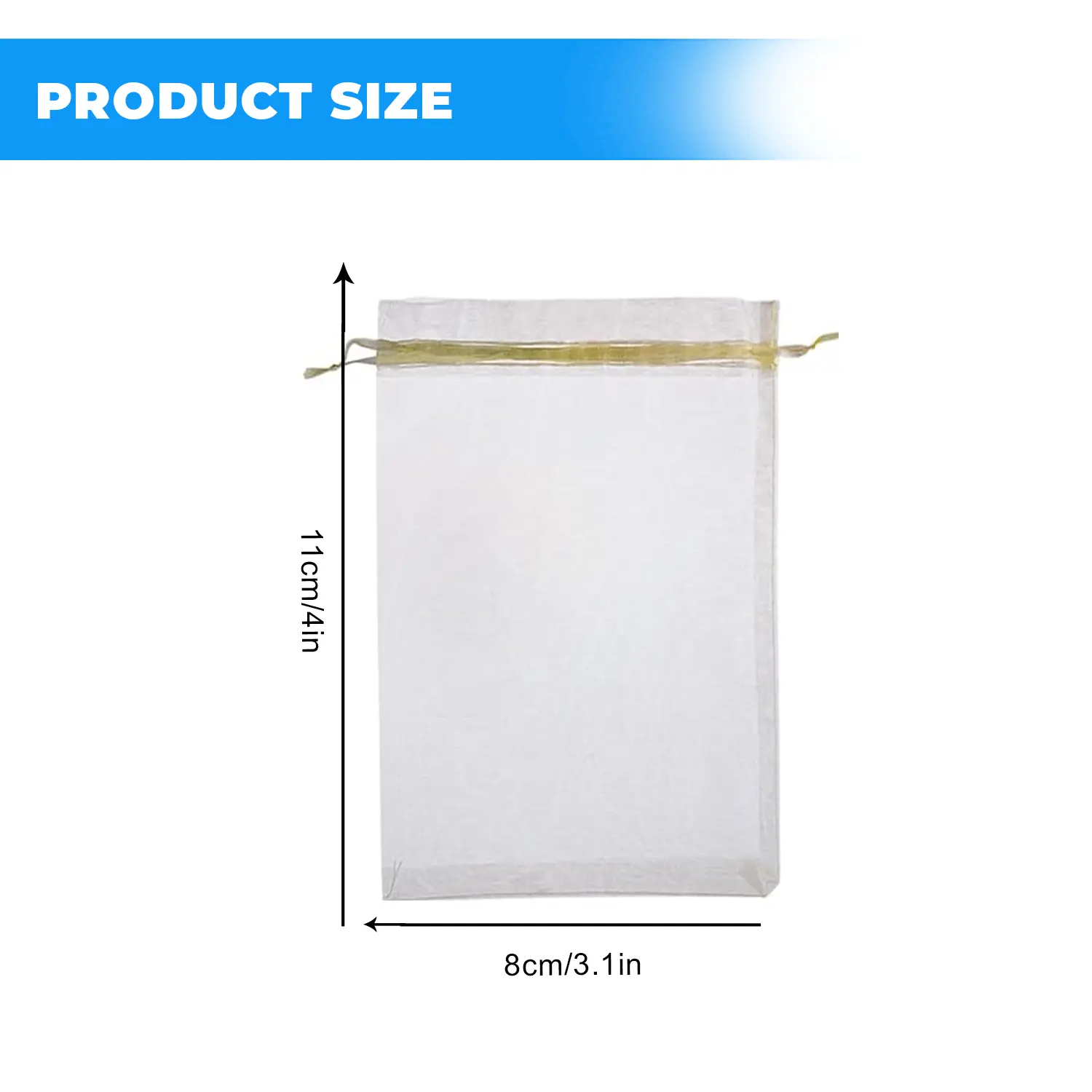 12 X 9 CM ORGANZA BAGS CLOTH CREAM DRAWSTRING FAVOUR POUCHES PRECUT FREE PACK NETS