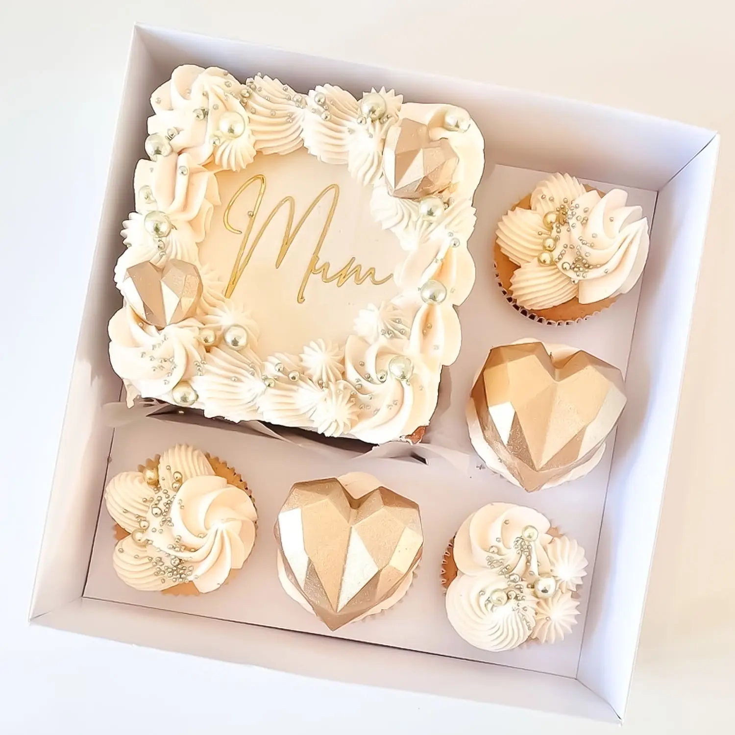 SQUARE 2KG 12" X12" X12" TALL WHITE BENTO CAKE BOX (WITH LID)