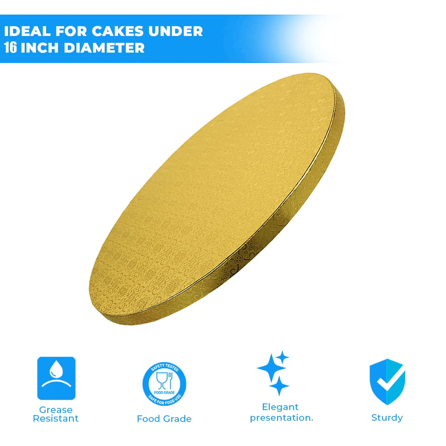 4KG 16 INCH ROUND GOLD CAKE DRUM, 4KG ROUND GOLD CAKE DRUM, 16 INCHES GOLD ROUND CAKE BOARD, STRONG GOLD ROUND CAKE BASE, HEAVY DUTY ROUND GOLD CAKE BOARD, WEDDING MUST-HAVE CAKE BOARDS, STRONGEST CAKE BOARD FOR WEDDING AND TIERED CAKES