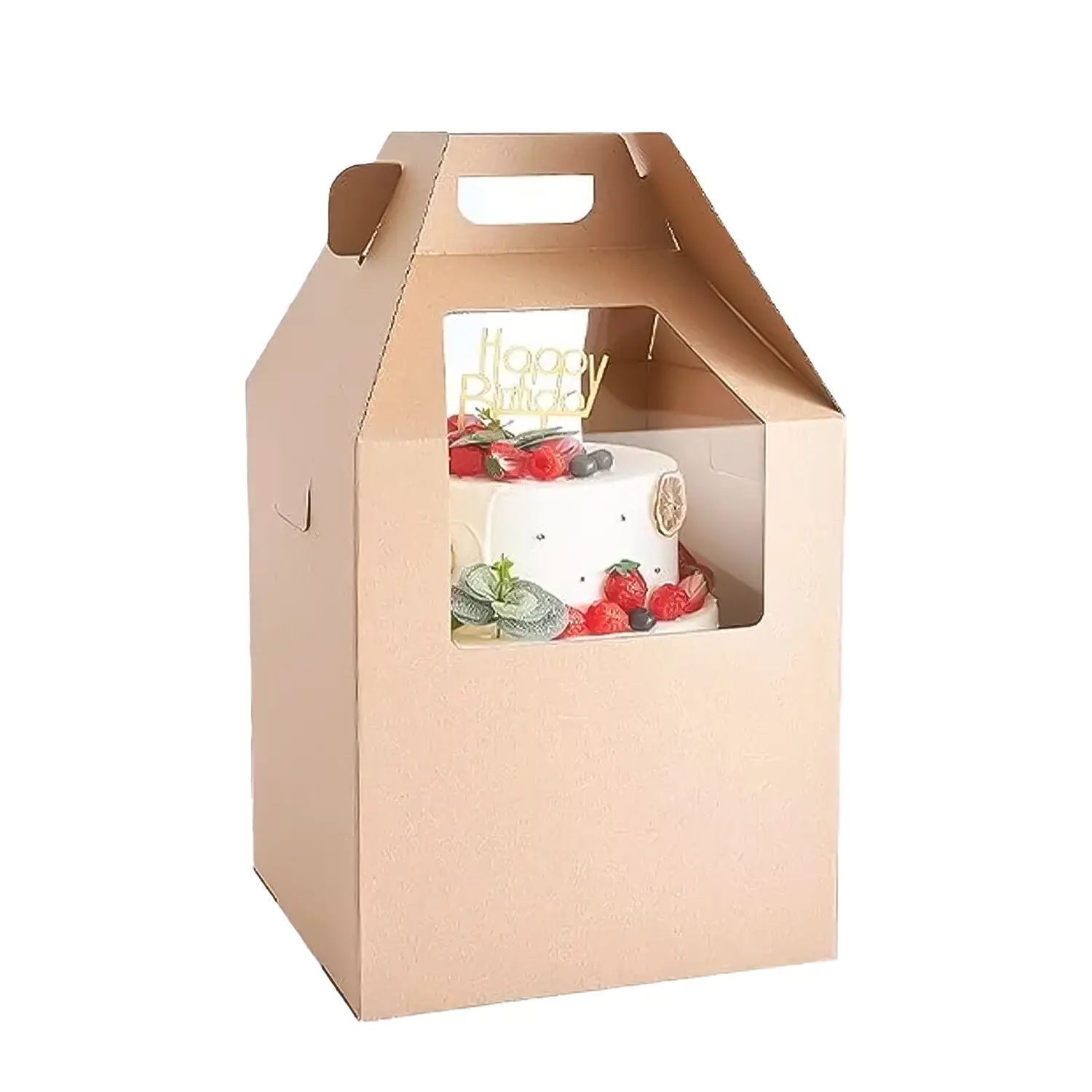 Tall Brown window 4kg 16 x 16 x 18 Inches Cake Box