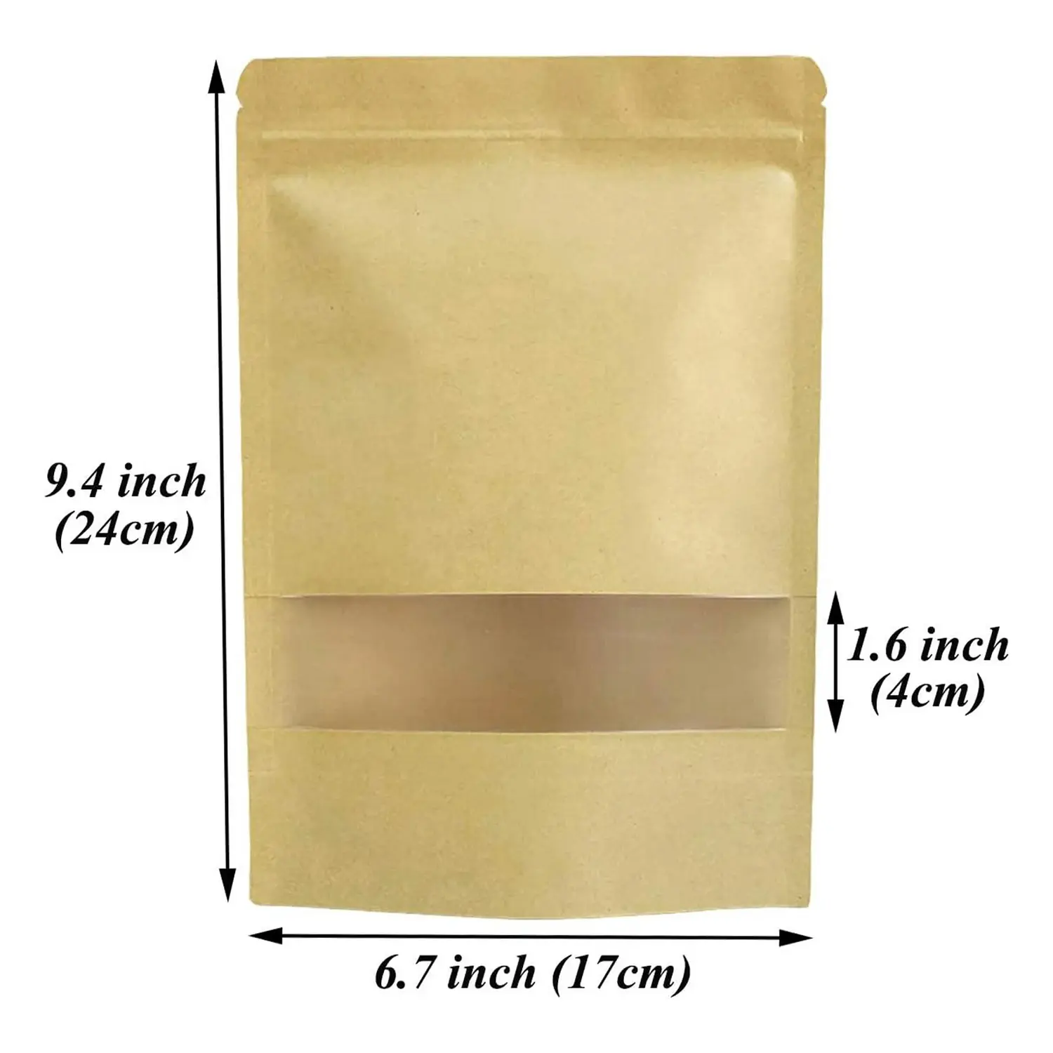 17*24CM 500G BROWN ZIPLOCK BAG