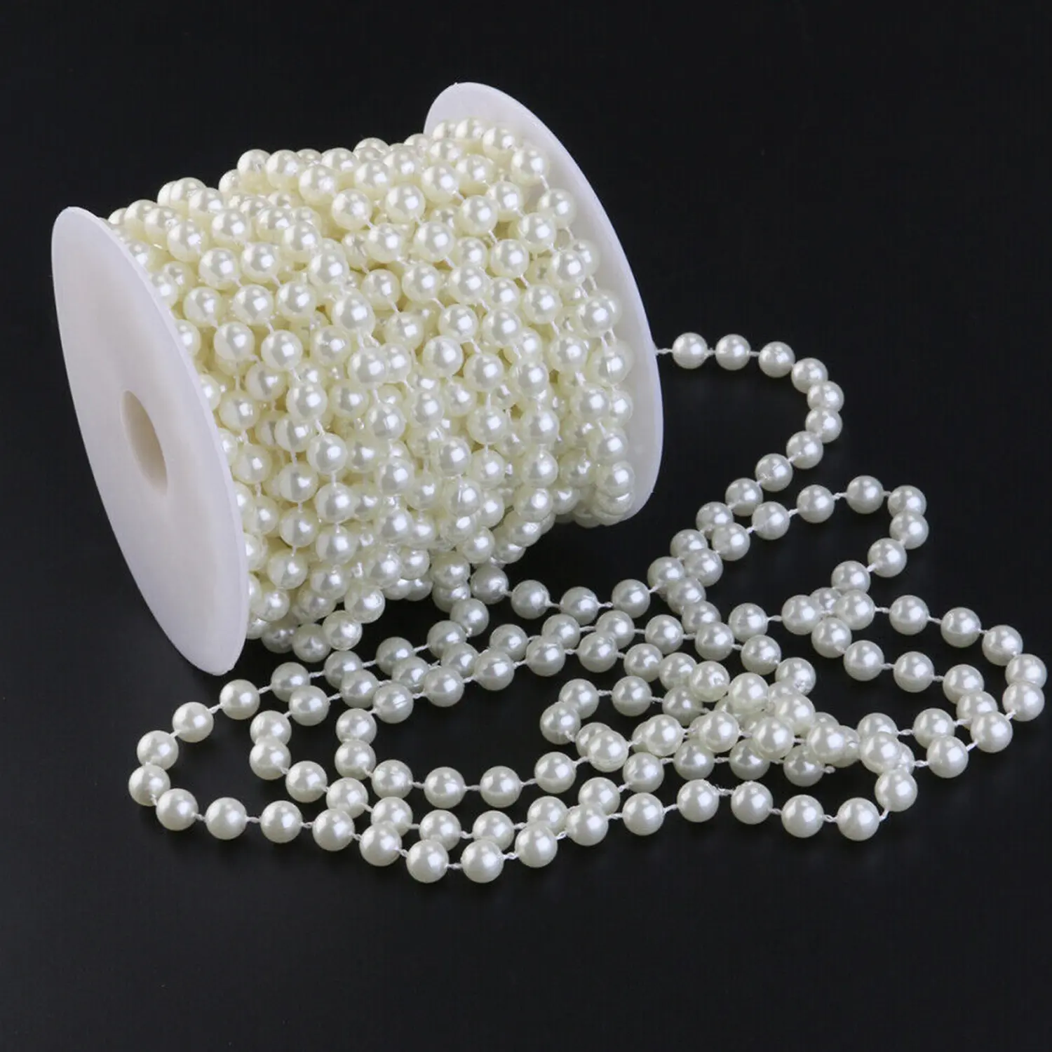 1M WHITE PEARL RIBBON