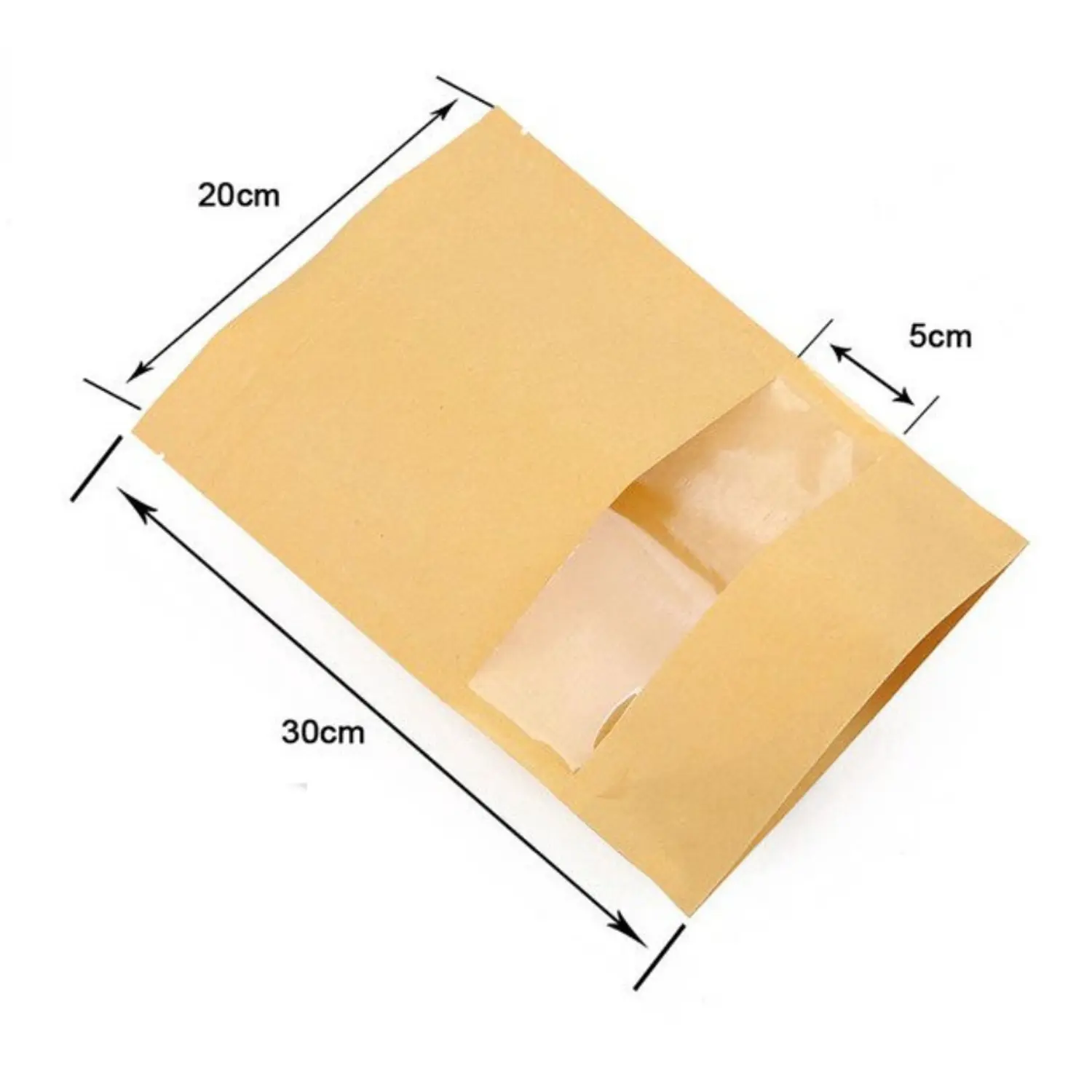 20*30CM 1KG BROWN ZIPLOCK BAG