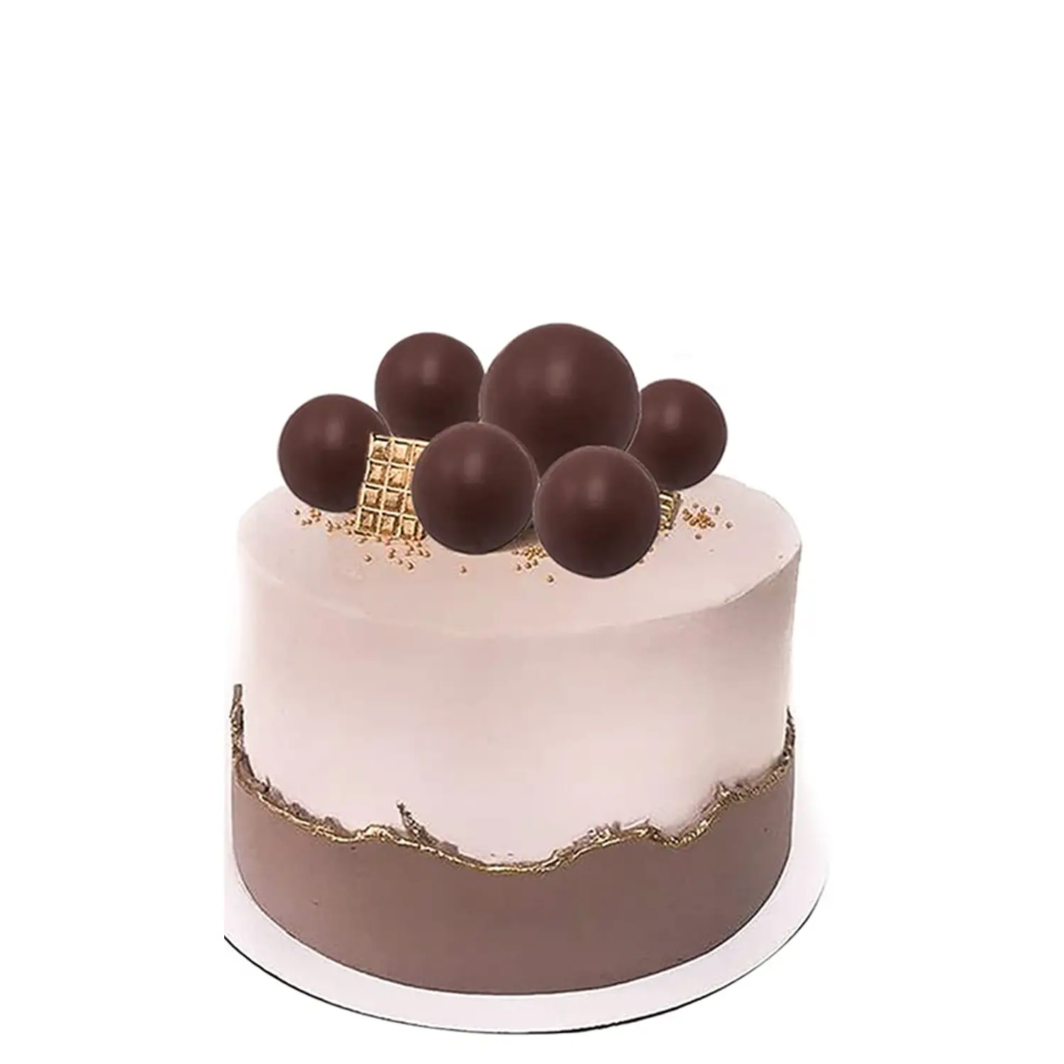 20PCS BROWN SPHERE CAKE TOPPER