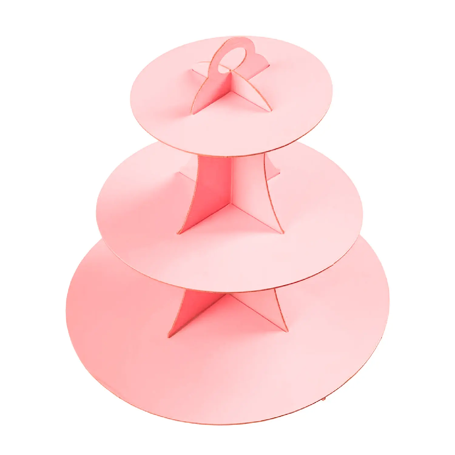 3 TIER CUPCAKE STAND PEACH