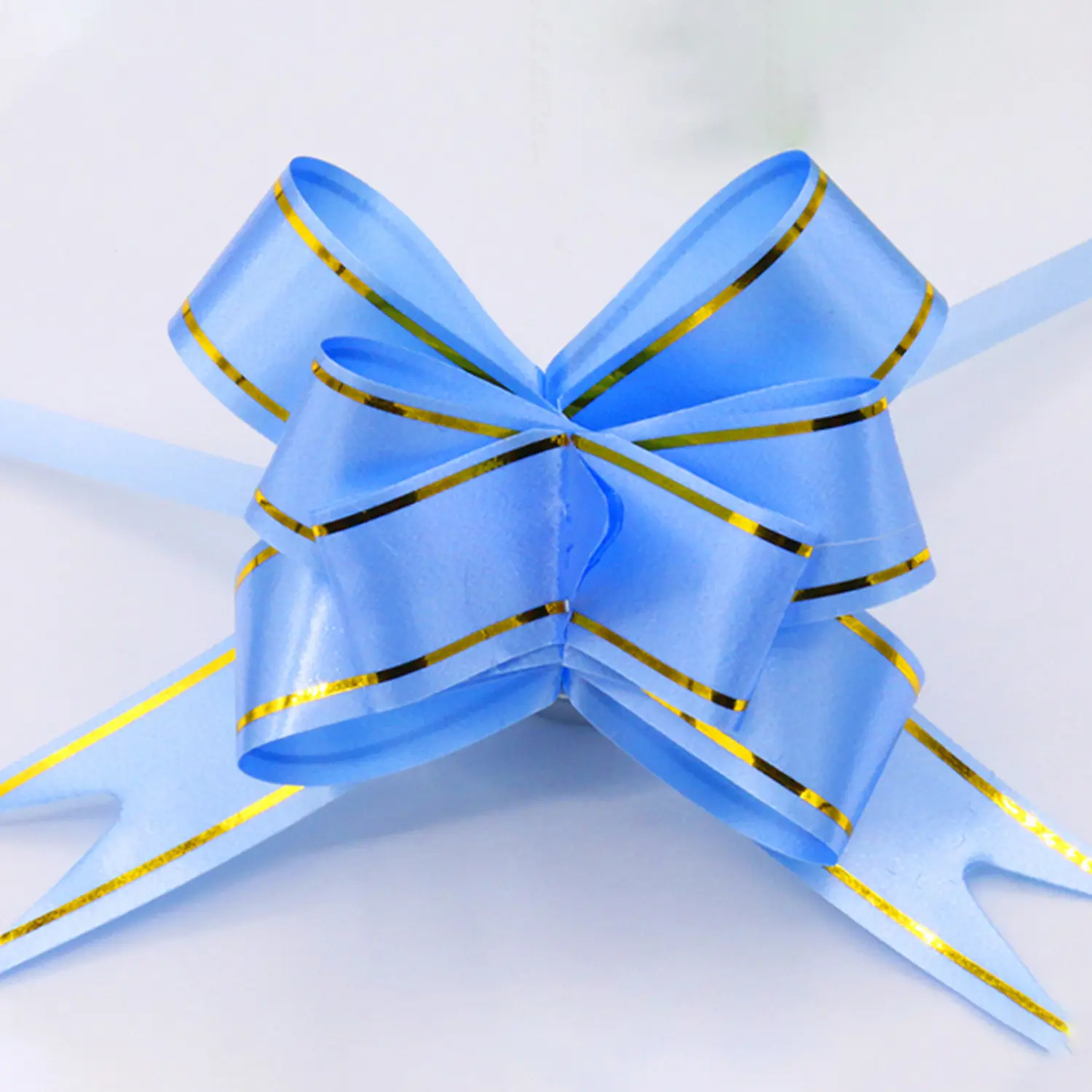 35CM PULL FLOWER RIBBON SKY BLUE