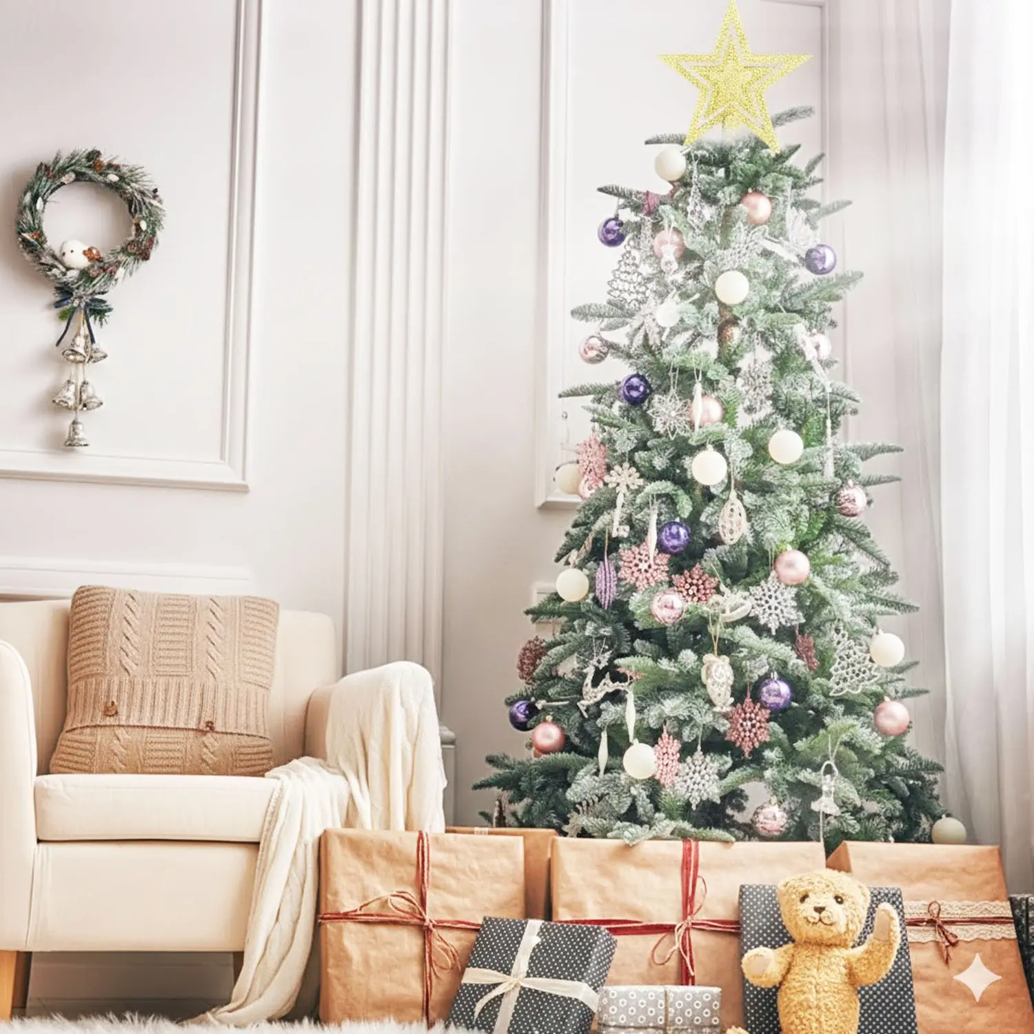 7” GOLD CHRISTMAS TREE STAR
