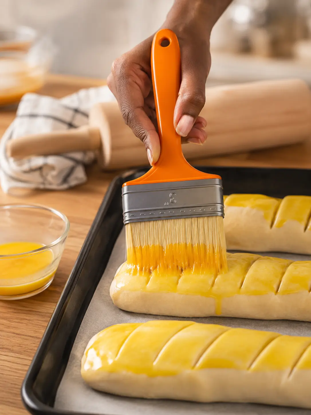 75MM PASTRY BRUSH PLASTIC HANDLE