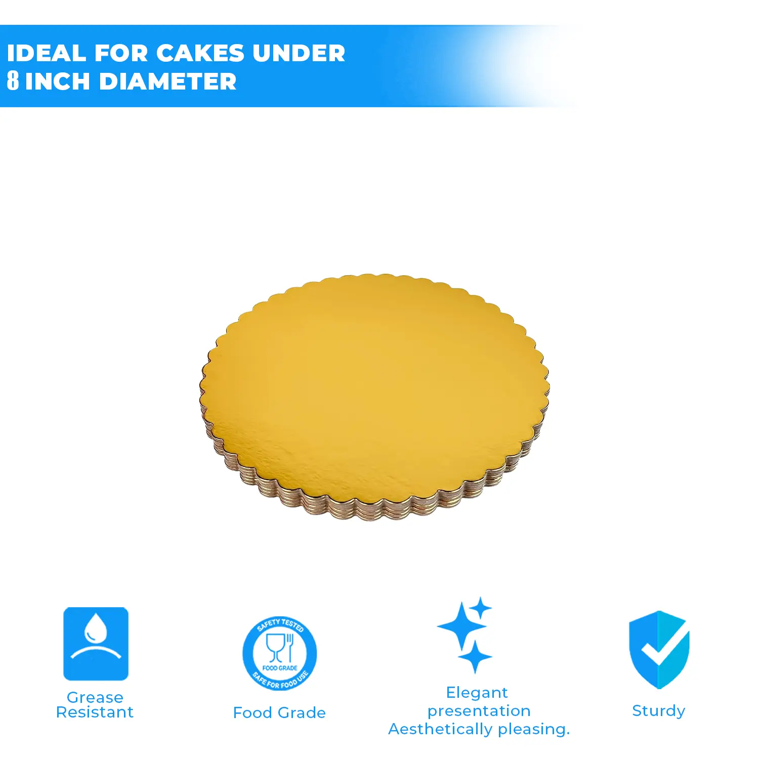 8 INCH ROUND SCALLOPED GOLD CAKE BOARD, 1/2KG GOLD CAKE BOARD KENYA, 0.5KG DECORATIVE GOLD CAKE BASE, REUSABLE GOLD CAKE BOARD, LUXURY GOLD CAKE BOARD FOR SMALL CAKES, ELEGANT ROUND GOLD CAKE BOARD