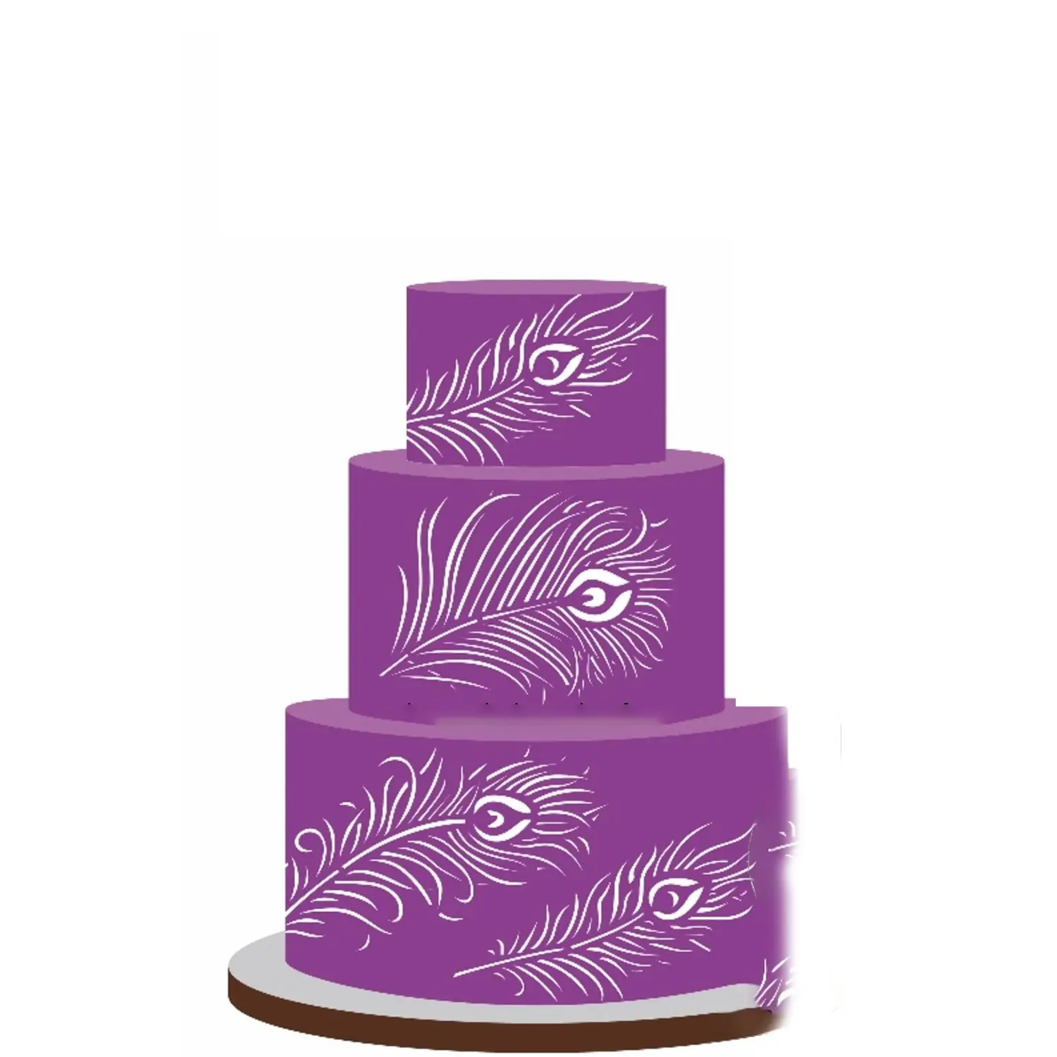 ASSORTED FEATHERS CAKE STENCIL