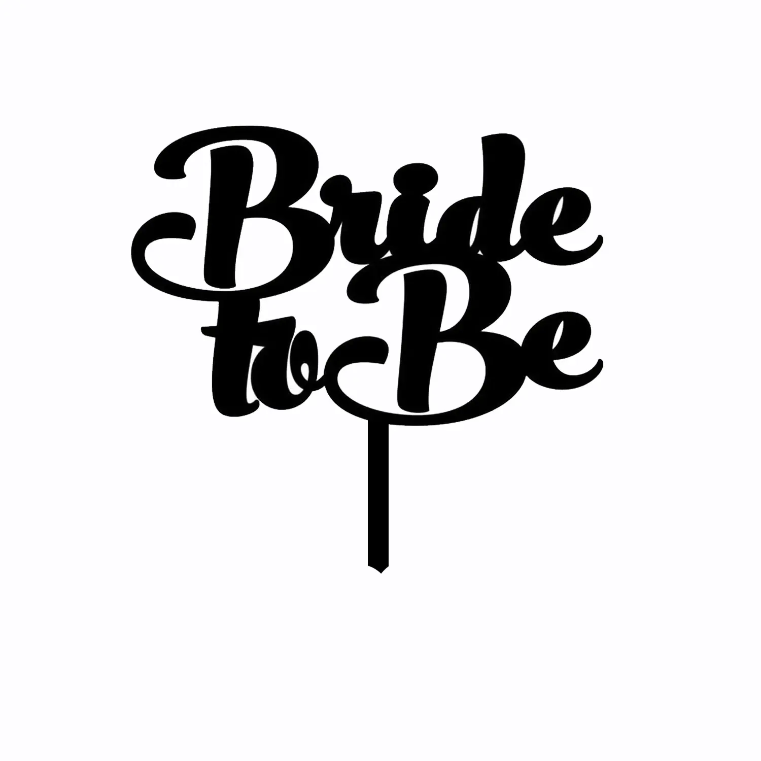 BLACK ACRYLIC BRIDAL SHOWER TOPPER BRIDE TO BE