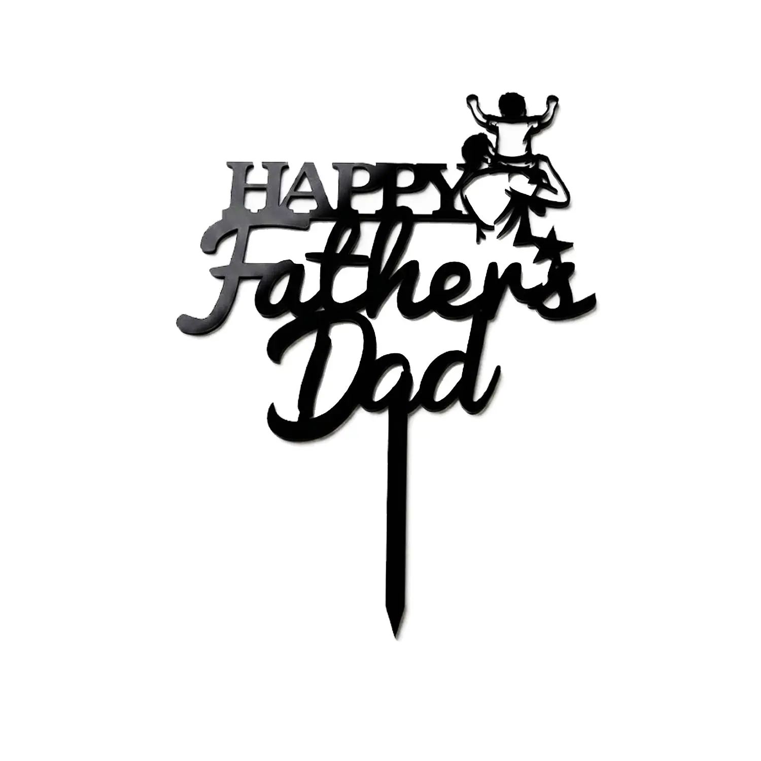 BLACK ACRYLIC FATHERS DAY TOPPER NO 01