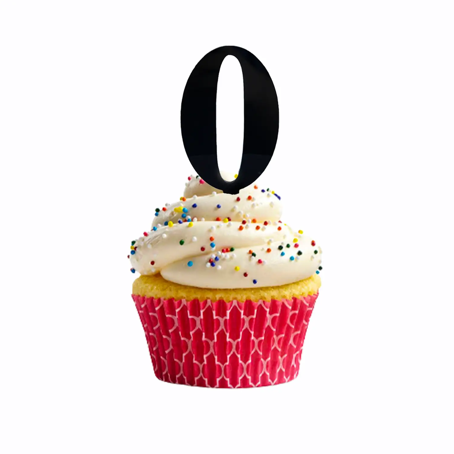 BLACK ACRYLIC MINI NUMBER TOPPER 0