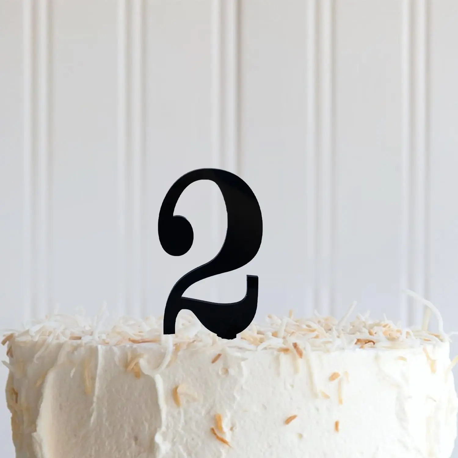 BLACK ACRYLIC NUMBER TOPPER NO 2