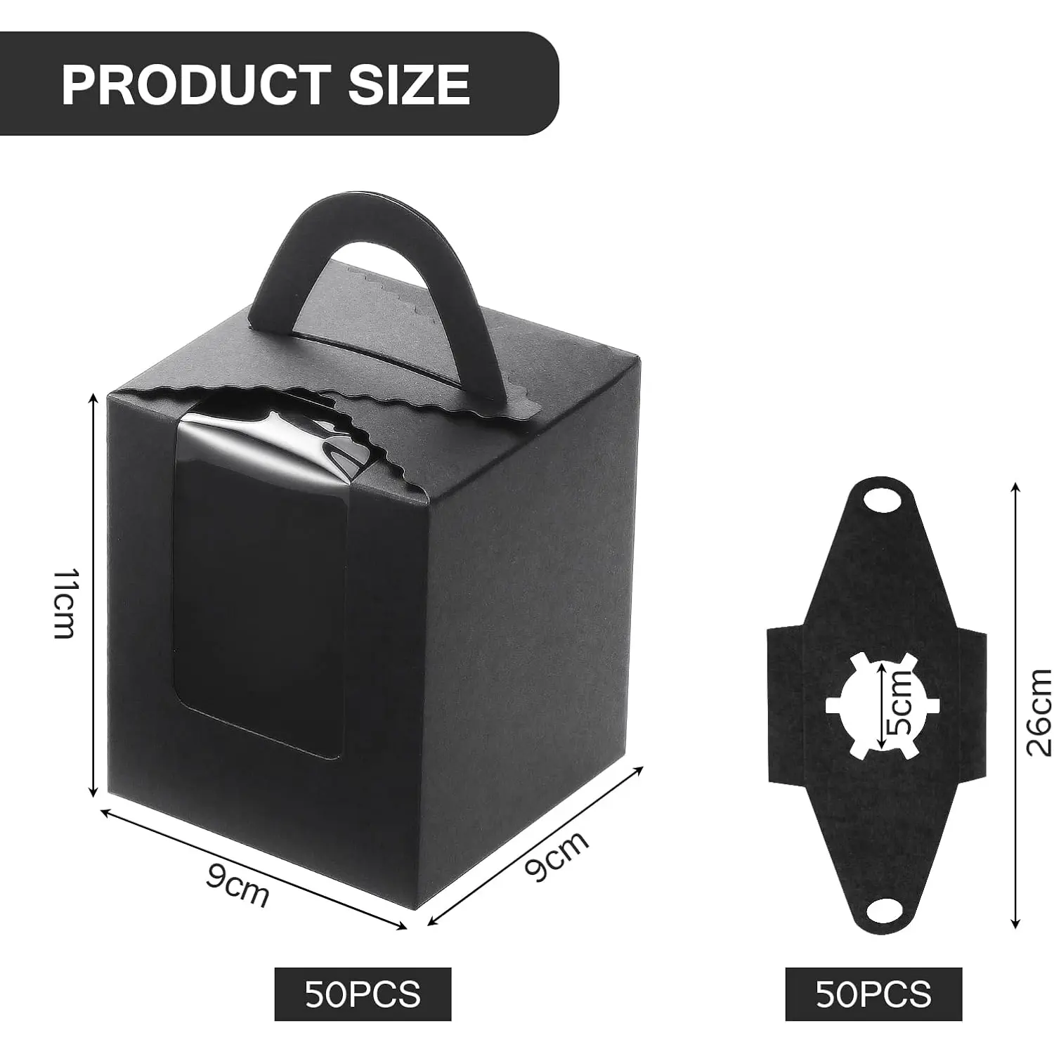 BLACK CUPCAKE BOX