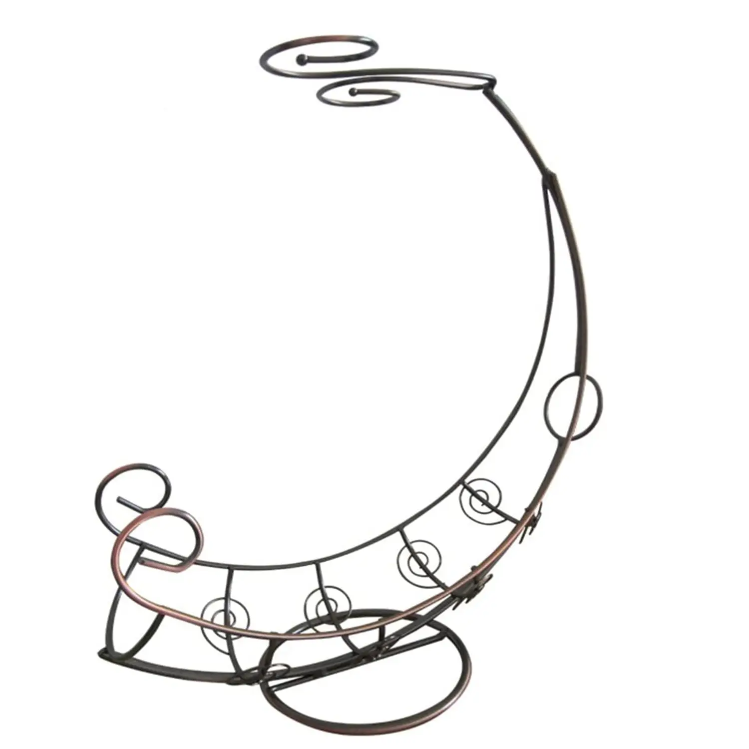 BRONZE FANTASEE MOON WINE HOLDER WITH ROUND BASE