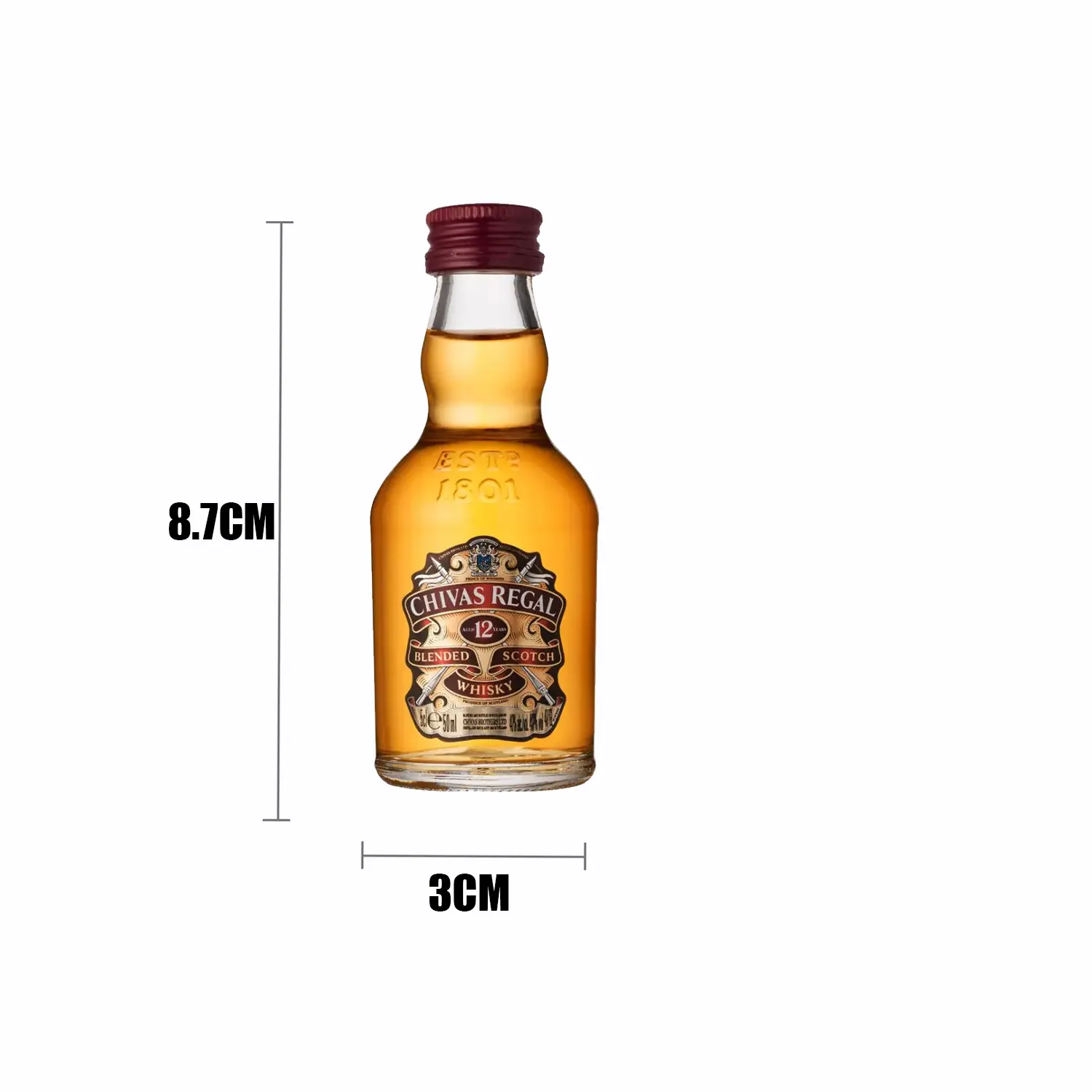CHIVAS REGAL LIGHT MINIATURE MINI LIQUOR BOTTLE MINI WHISKEY 50ML