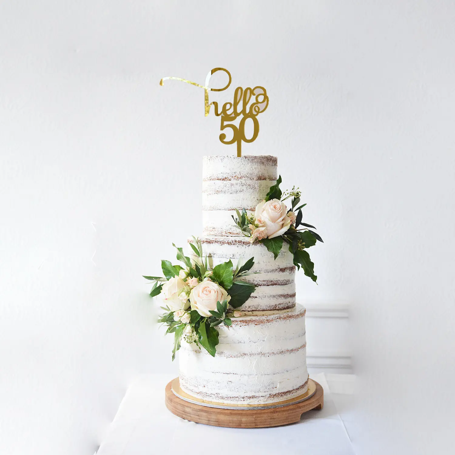 CUSTOMIZED GOLD MIRROR ACRYLIC TOPPER 14CM X 12CM