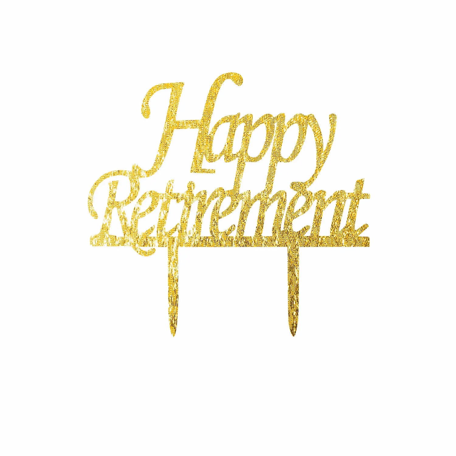 GOLD GLITTER HAPPY RETIREMENT TOPPER