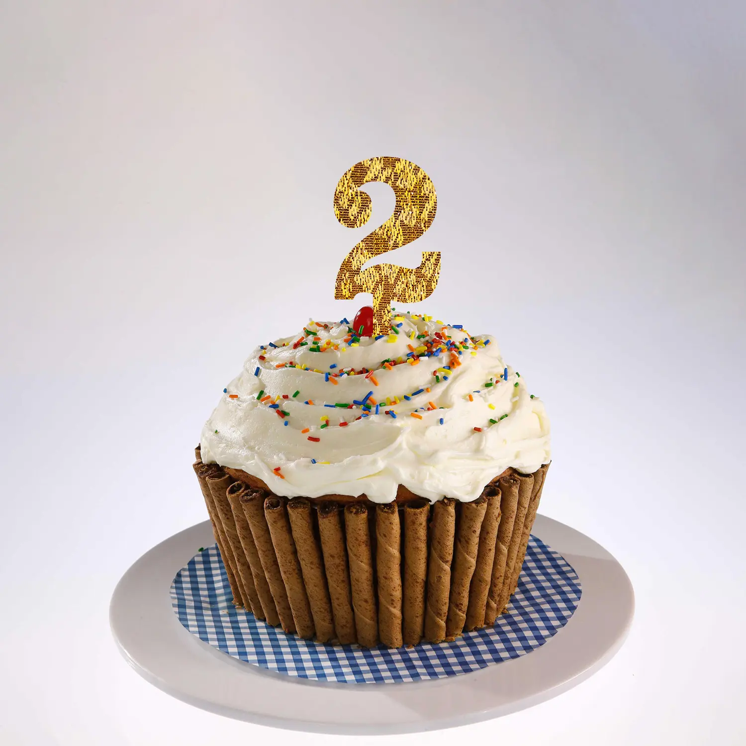 GOLD GLITTER MINI NUMBER TOPPER 2