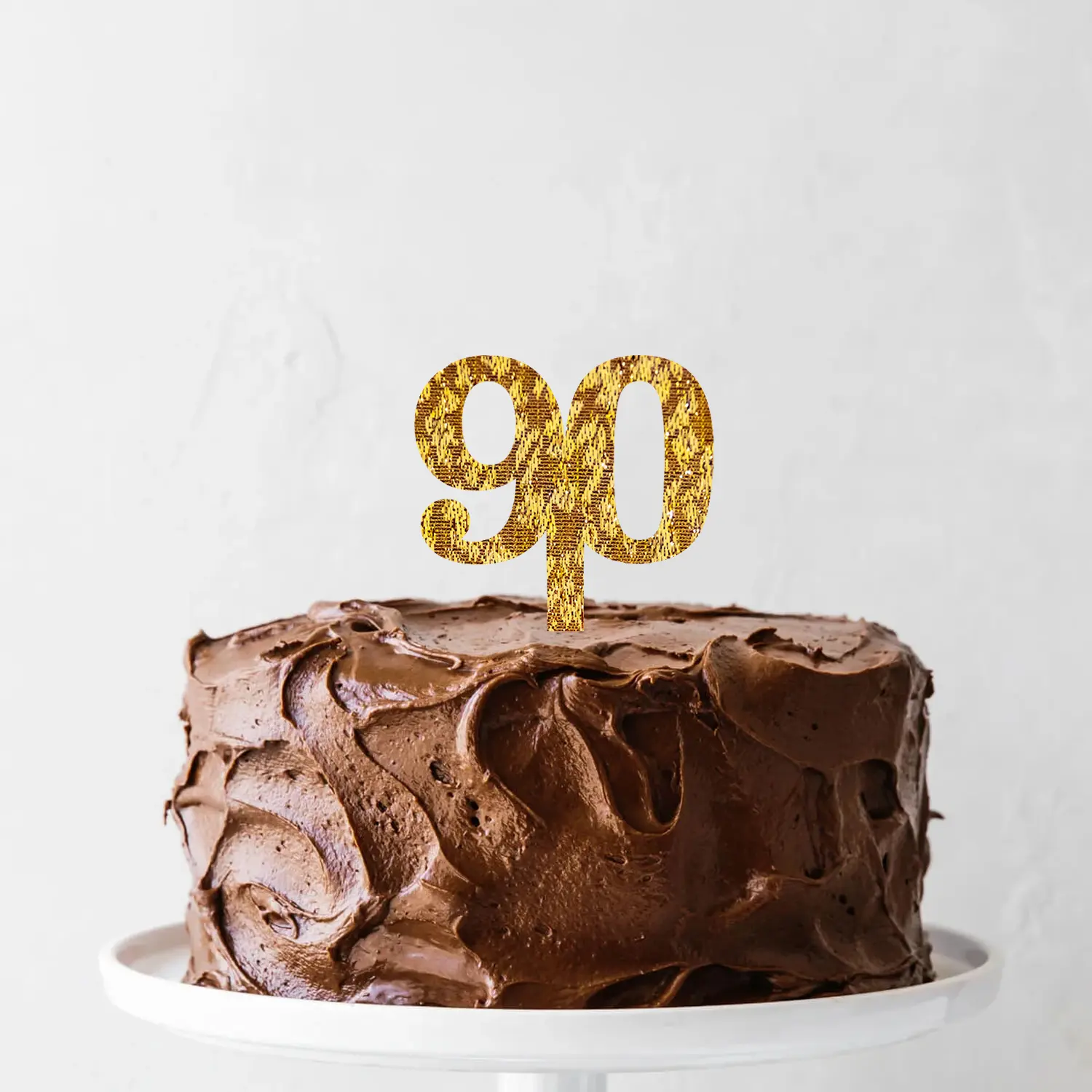GOLD GLITTER NUMBER TOPPER NO 90