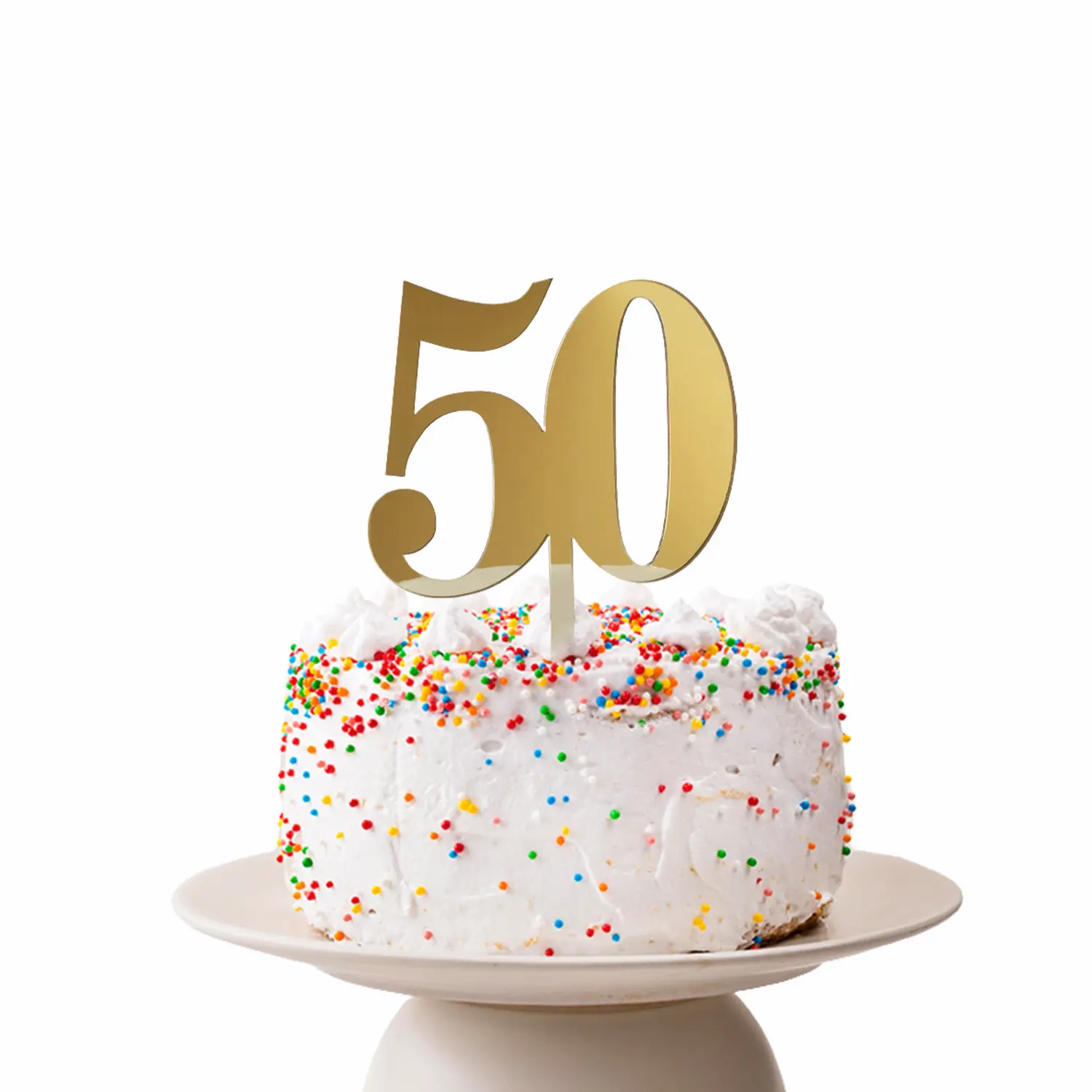 GOLD MIRROR NUMBER TOPPER NO 50