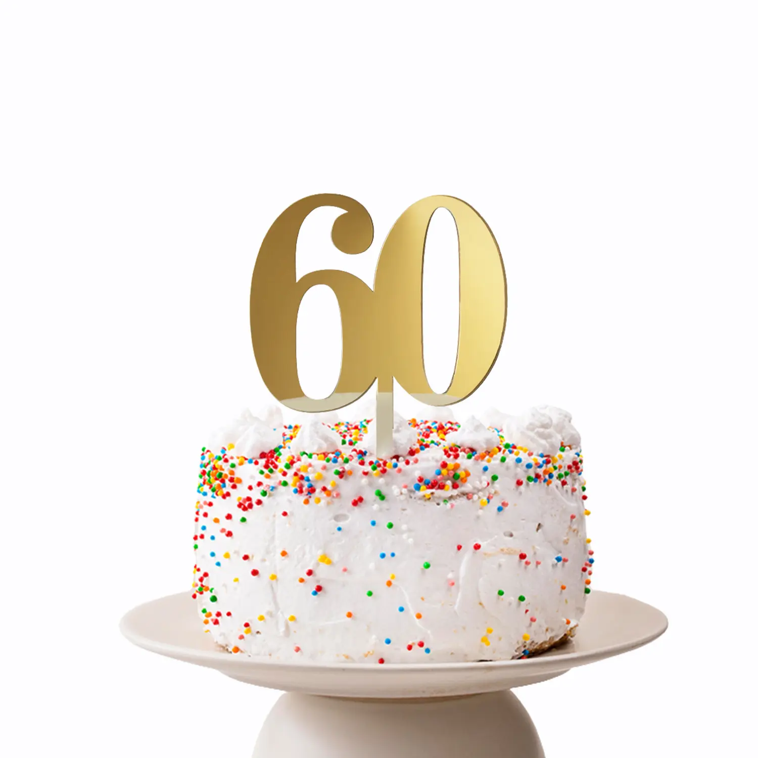 GOLD MIRROR NUMBER TOPPER NO 60