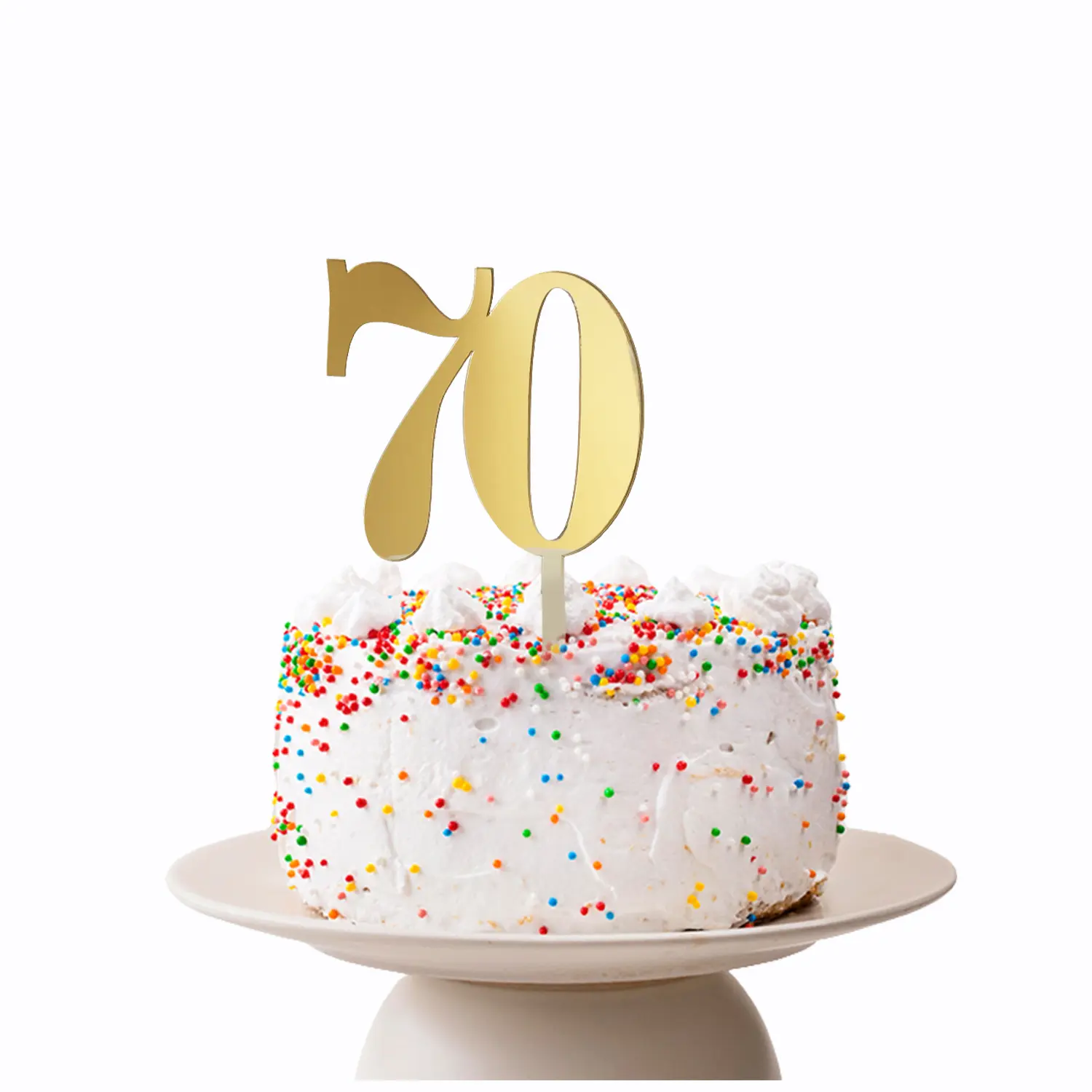 GOLD MIRROR NUMBER TOPPER NO 70