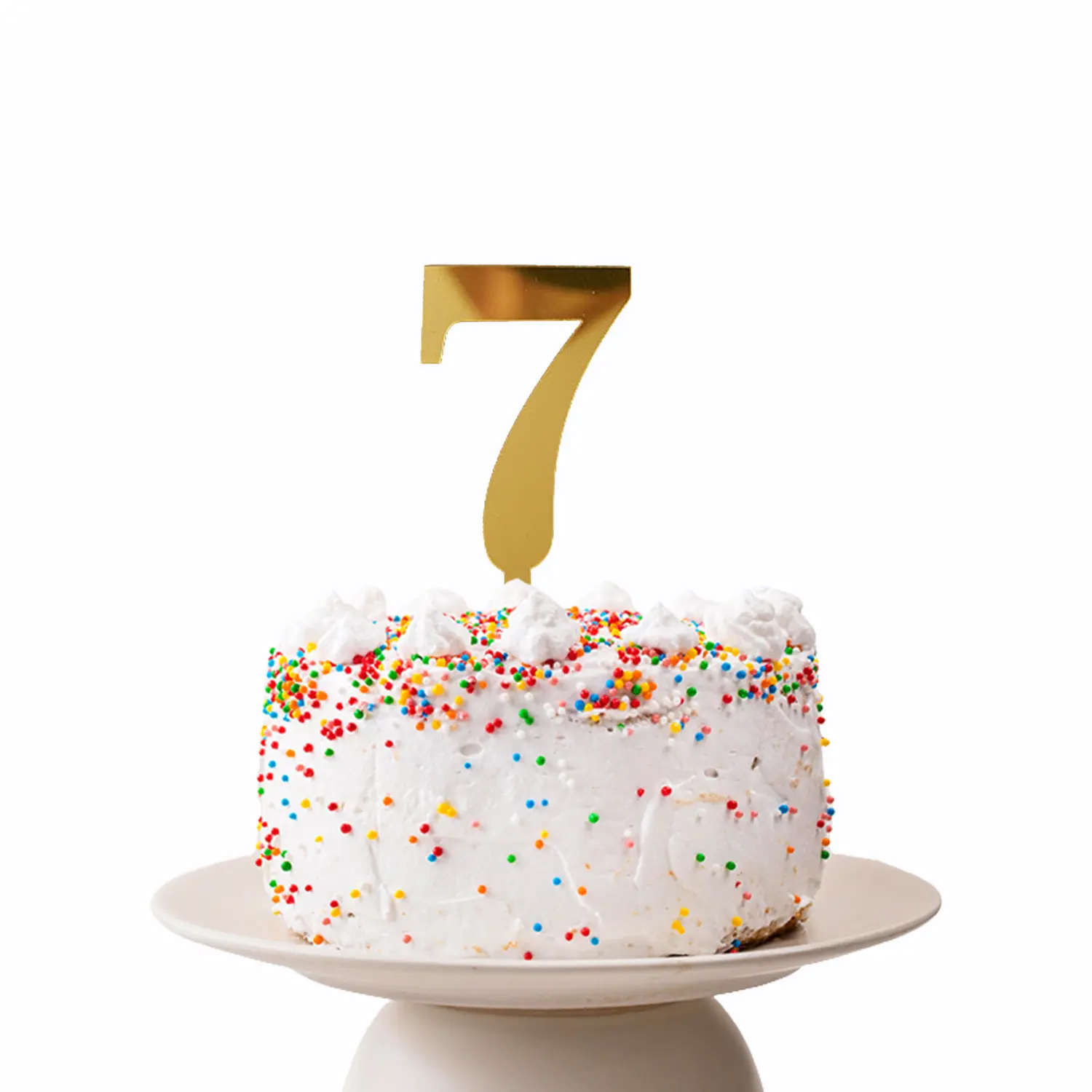 GOLD MIRROR NUMBER TOPPER NO 7