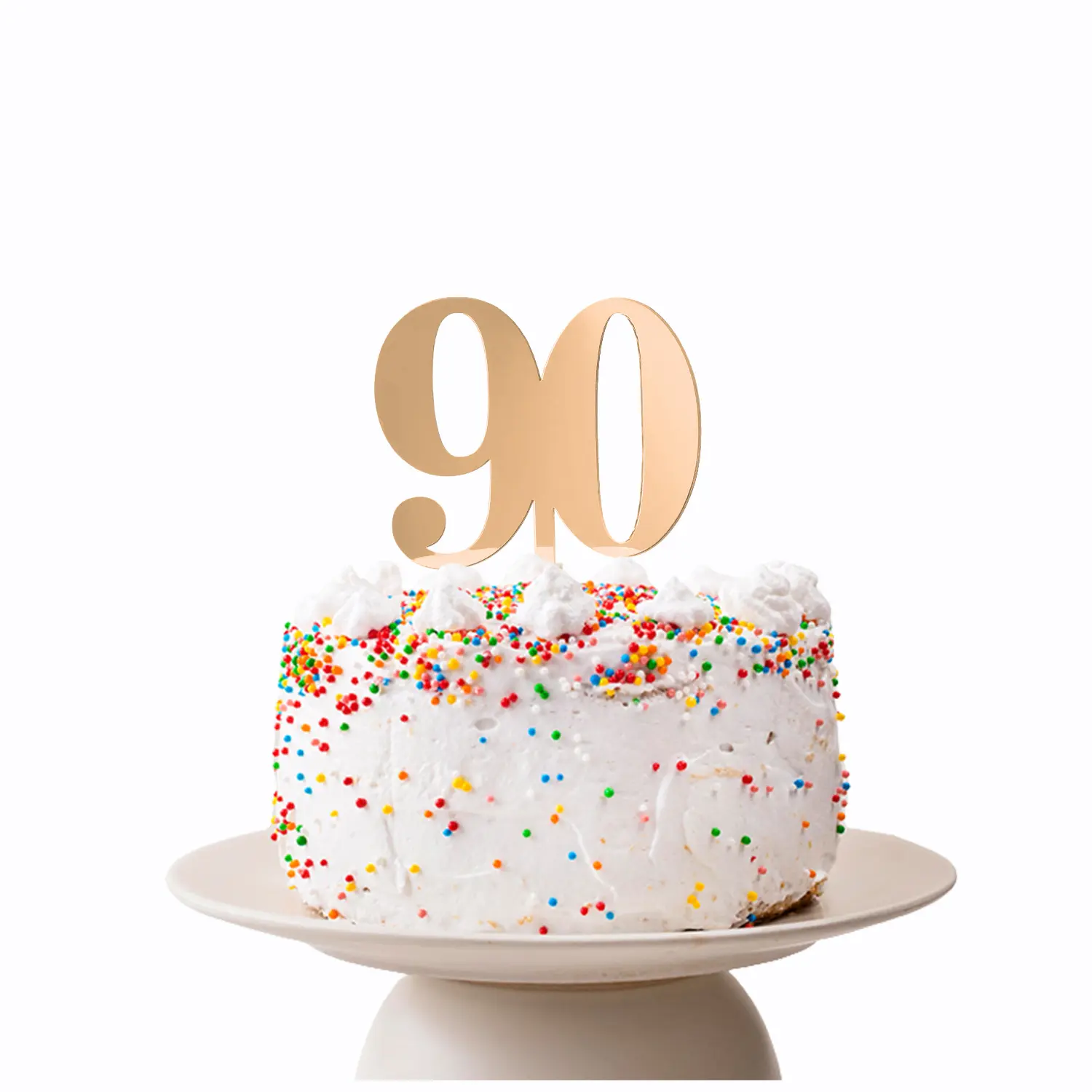 GOLD MIRROR NUMBER TOPPER NO 90