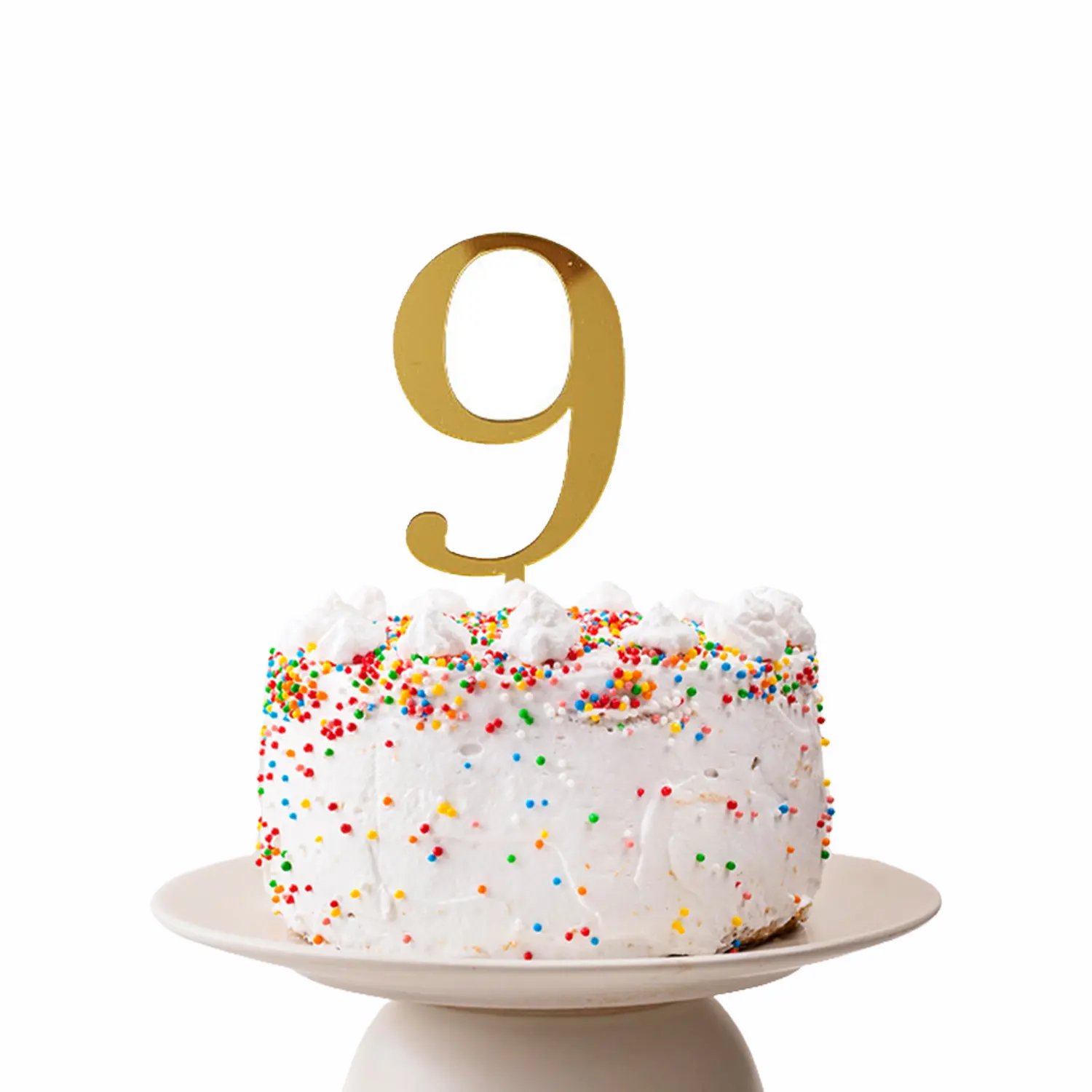 GOLD MIRROR NUMBER TOPPER NO 9