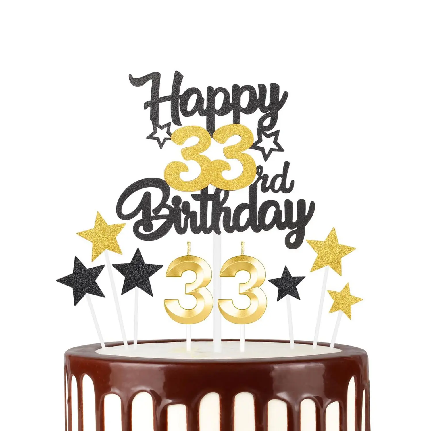GOLD NUMBER CANDLE 3, BIRTHDAY CANDLES, GOLD CANDLES, CAKE NUMBER CANDLES ,PARTY CELEBRATION