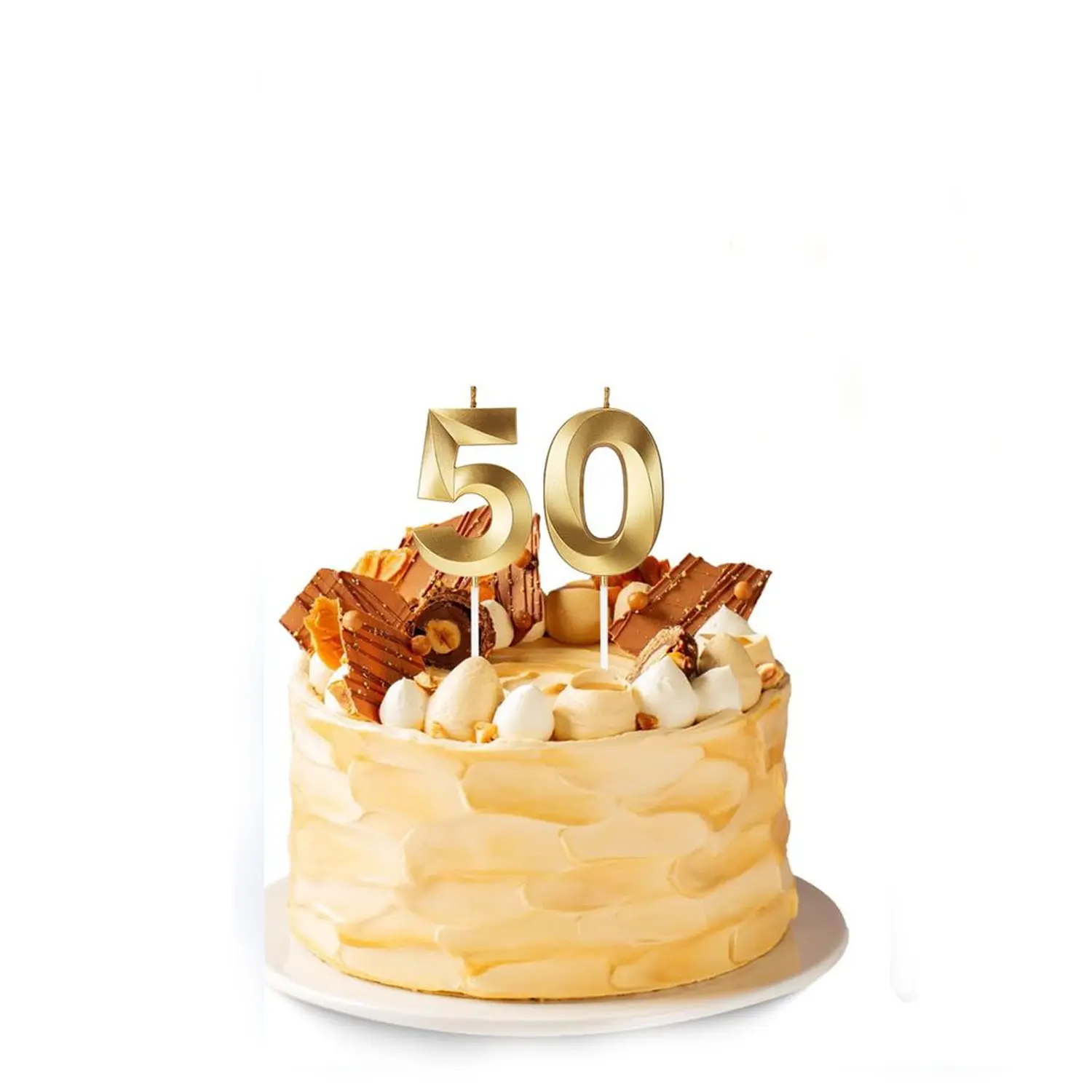 GOLD NUMBER CANDLE 5, BIRTHDAY CANDLES, GOLD CANDLES, CAKE NUMBER CANDLES ,PARTY CELEBRATION