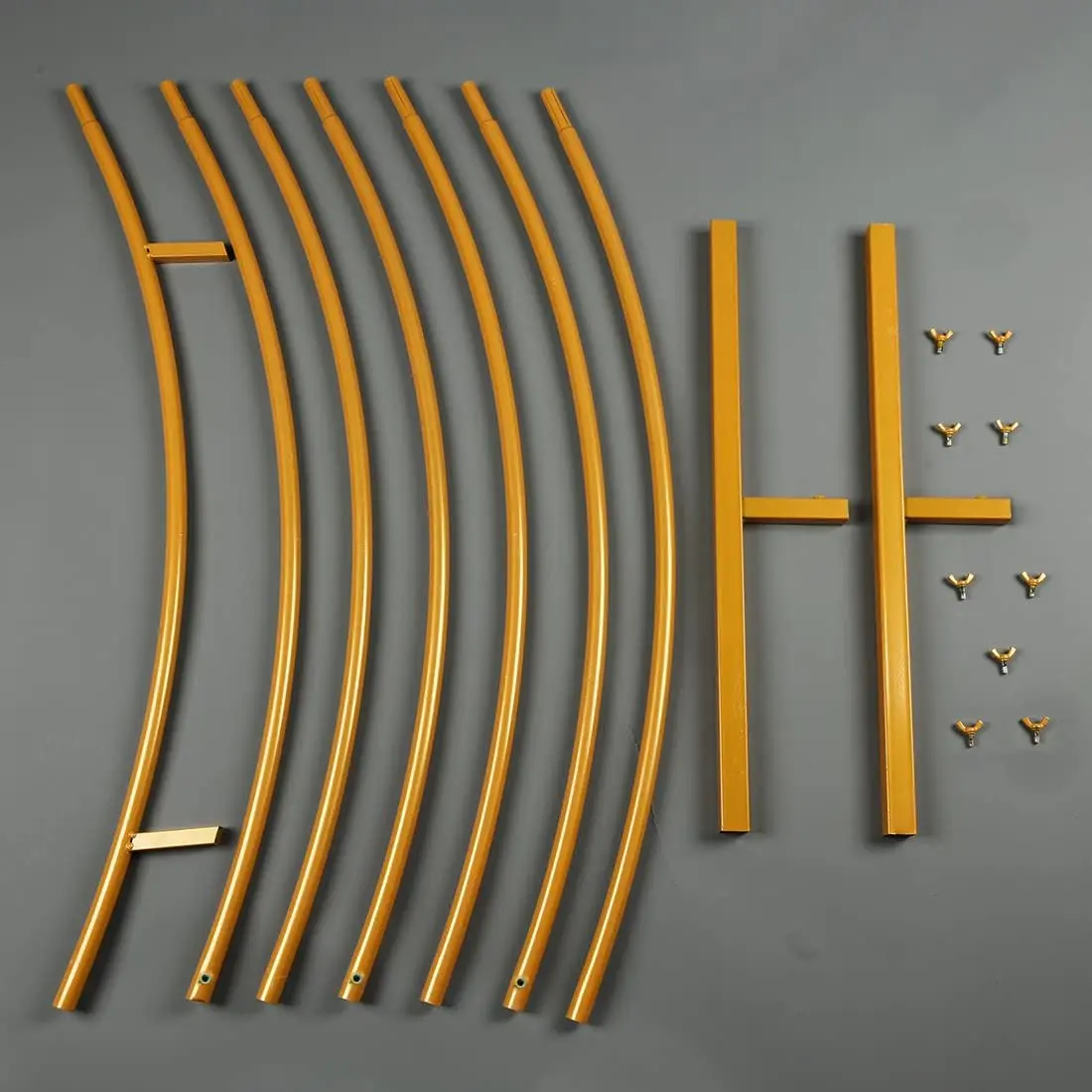 GOLD ROUND ARCH DECORATIVE FRAME 1.2M