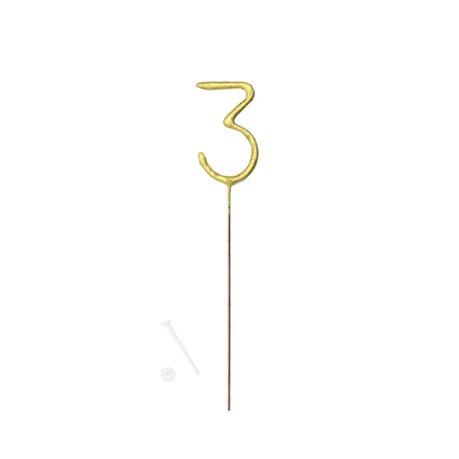 GOLD NUMBER SPARKLERS NO 3