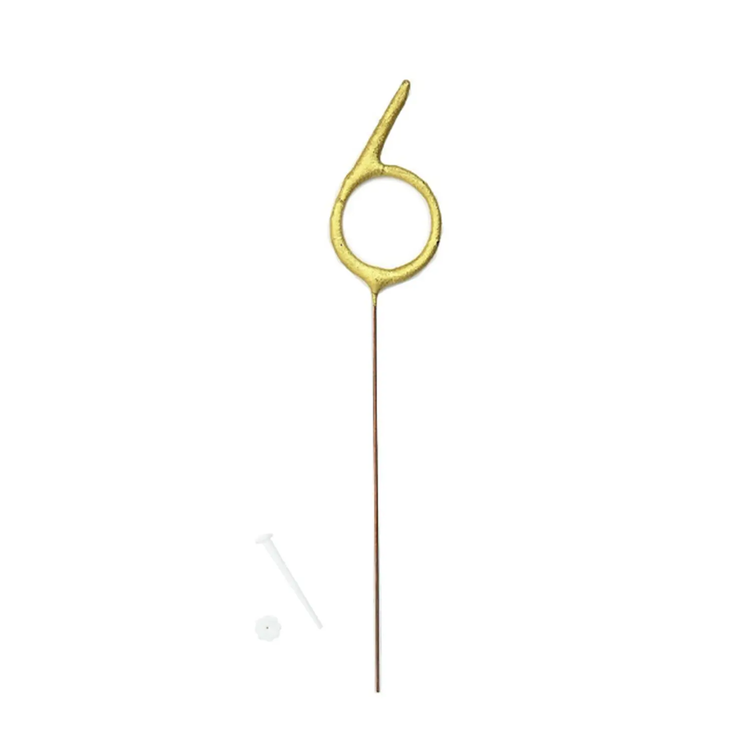 GOLD NUMBER SPARKLERS NO 6