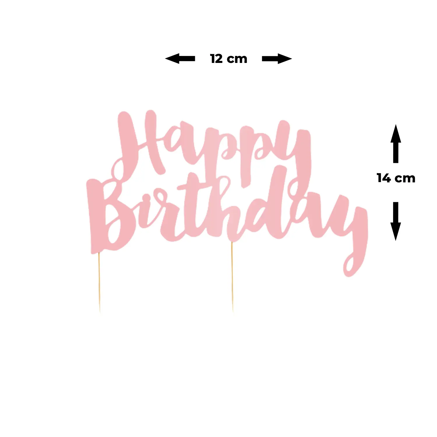 HAPPY BIRTHDAY PINK PAPER TOPPER