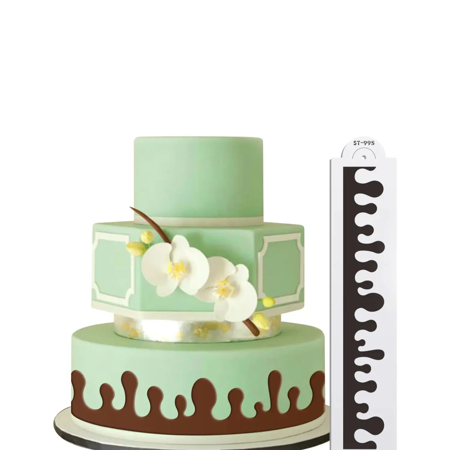 LARGE CHOCOLATE DRIP CAKE STENCIL