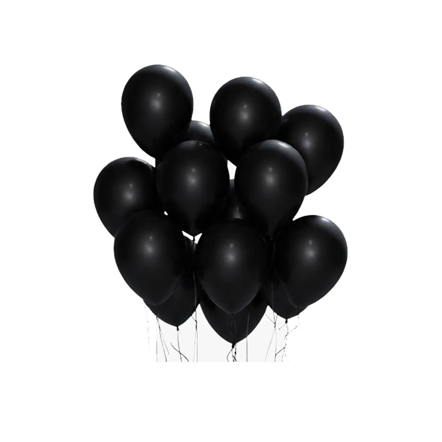 LATEX BLACK 12 INCH BALLOON 1PC