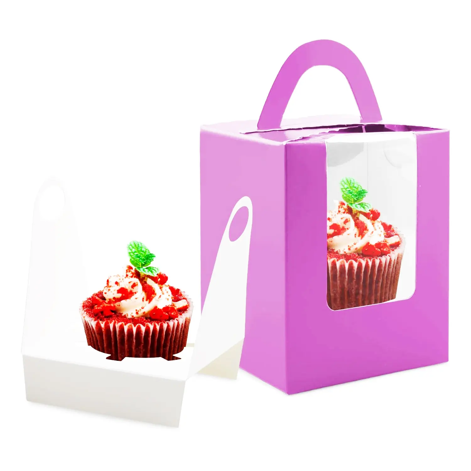 LILAC CUPCAKE BOX