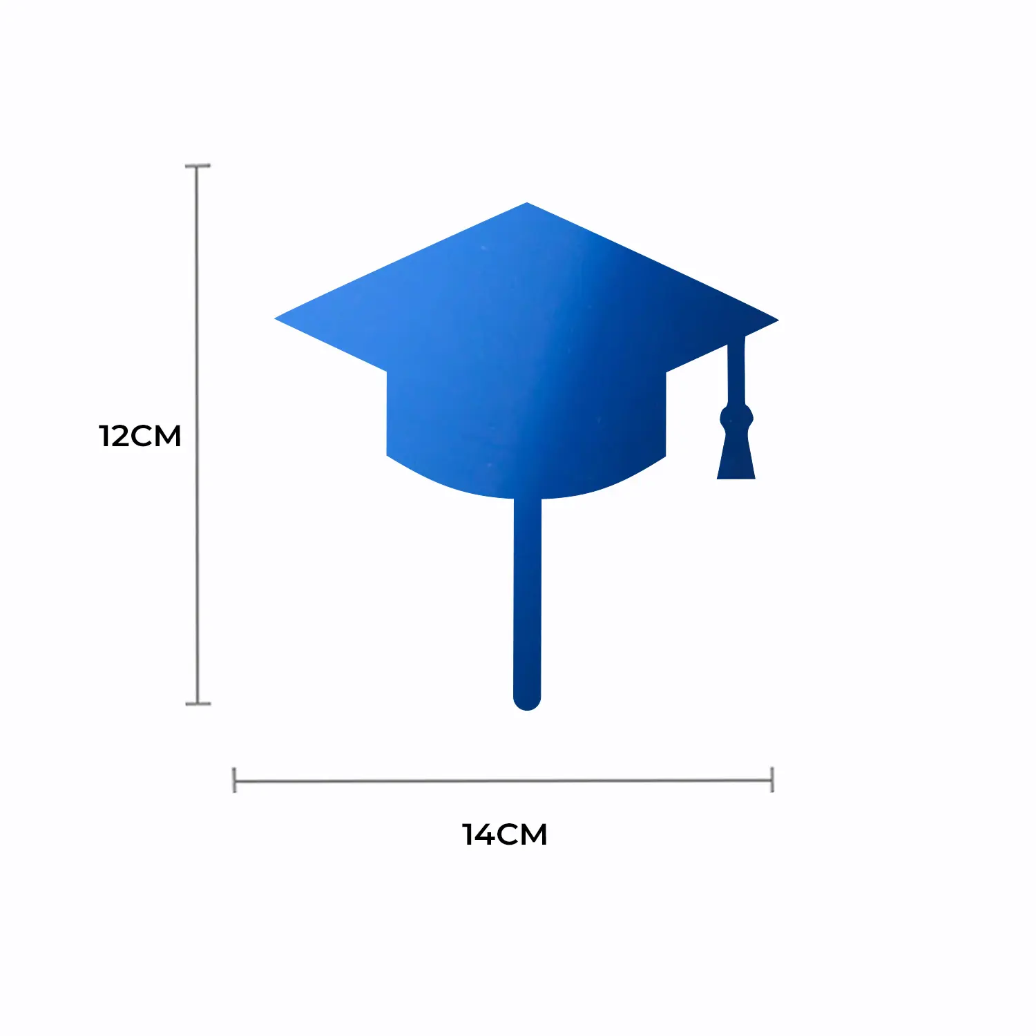MIRROR BLUE ACRYLIC GRADUATION CAP TOPPER
