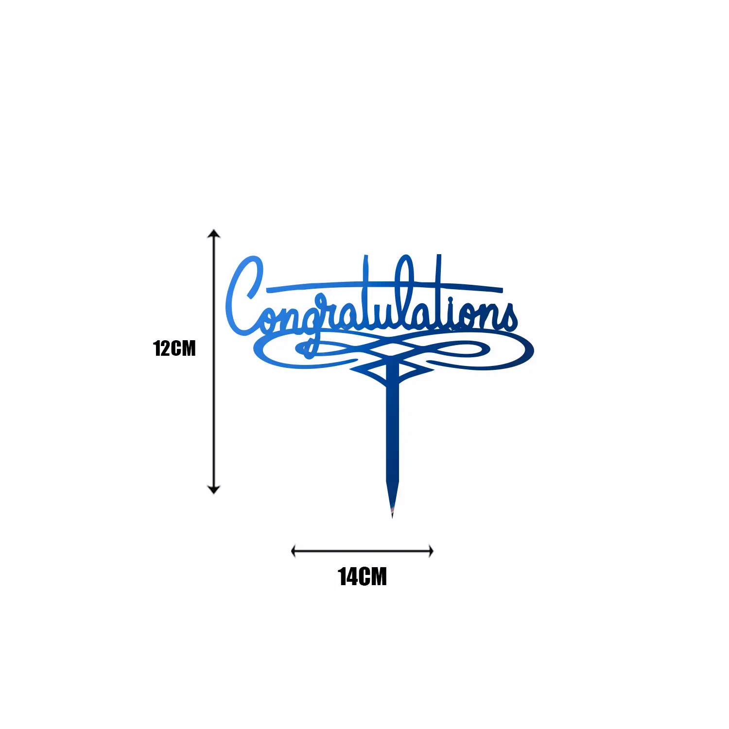 MIRROR BLUE ACRYLIC GRADUATION TOPPER 09