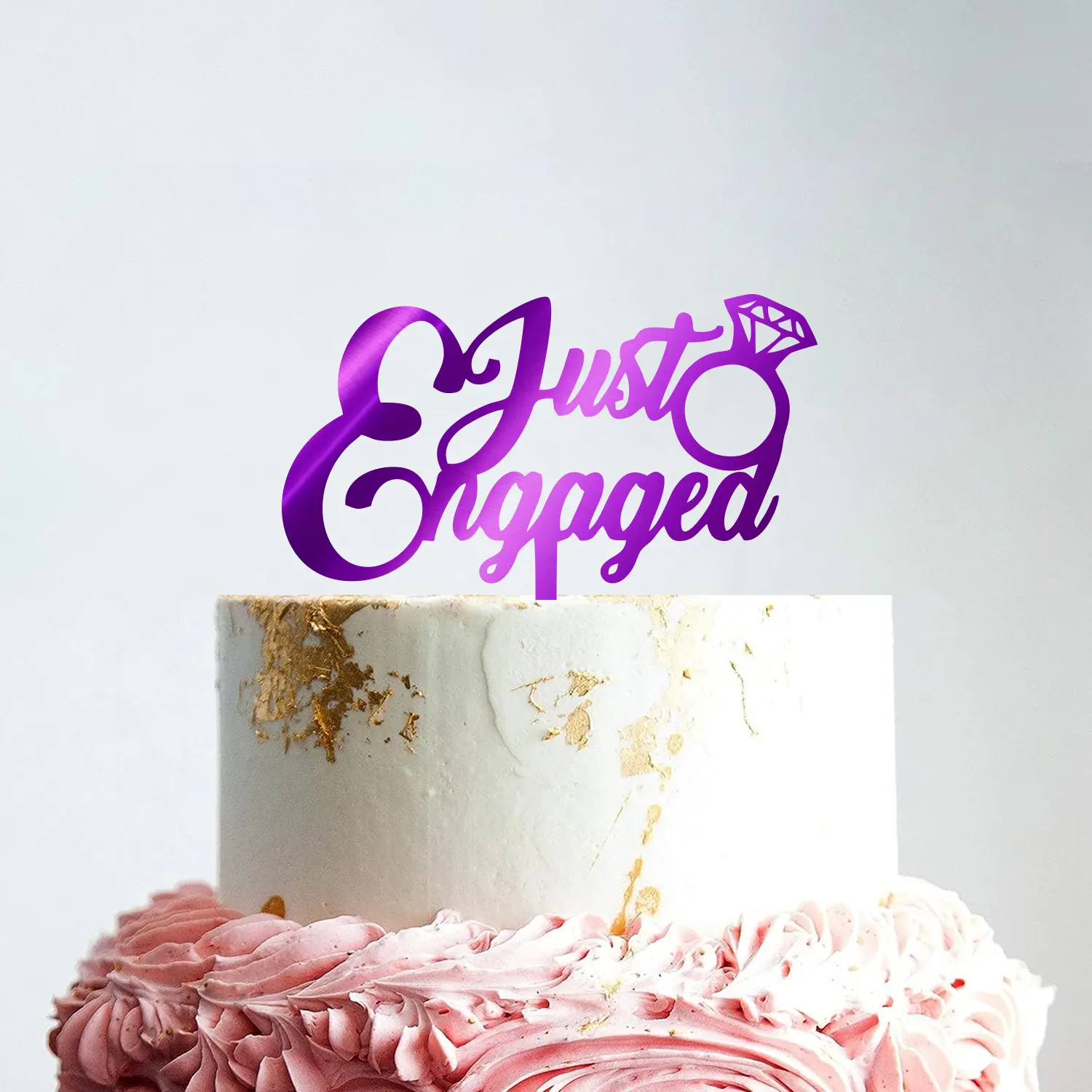 MIRROR PURPLE ACRYLIC ENGAGEMENT TOPPER 02