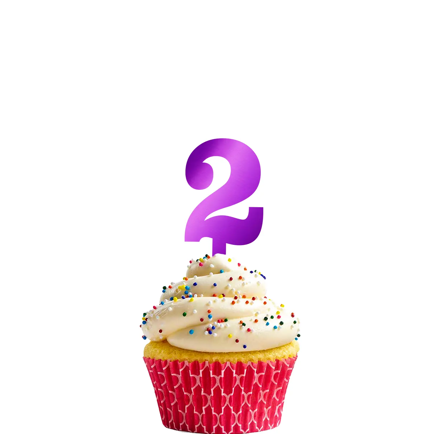 MIRROR PURPLE ACRYLIC MINI NUMBER TOPPER 2